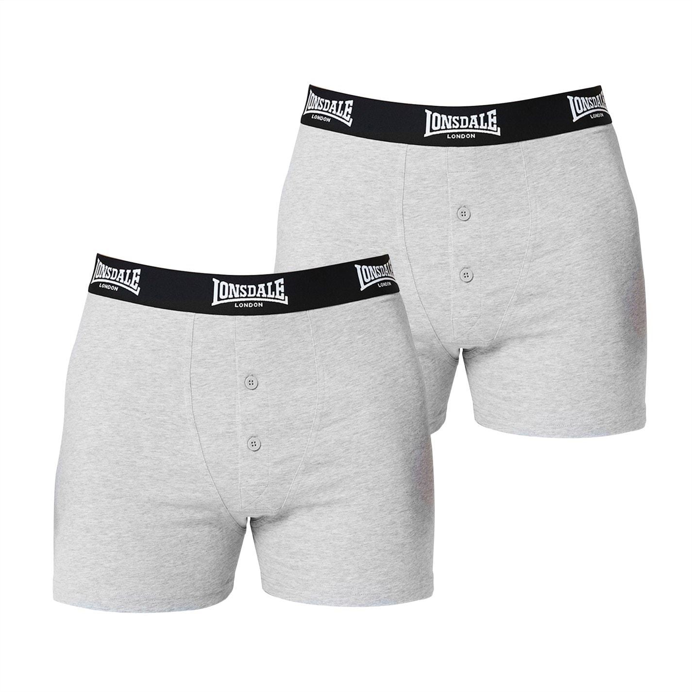 Lonsdale Mens 2 Pack Boxer Shorts