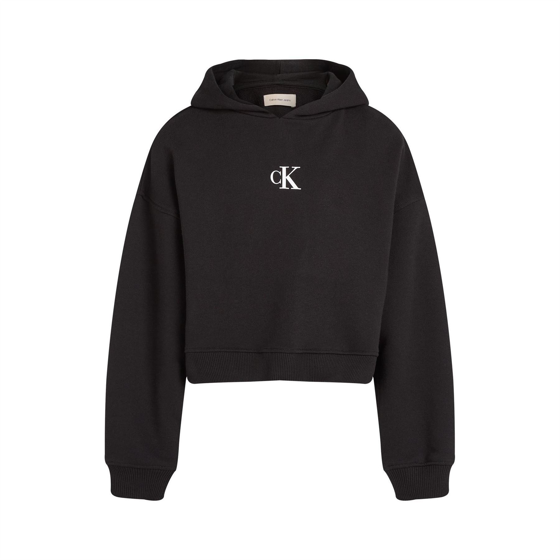 Calvin Klein Jeans Boxy Cropped Drop Shoulder Hoodie