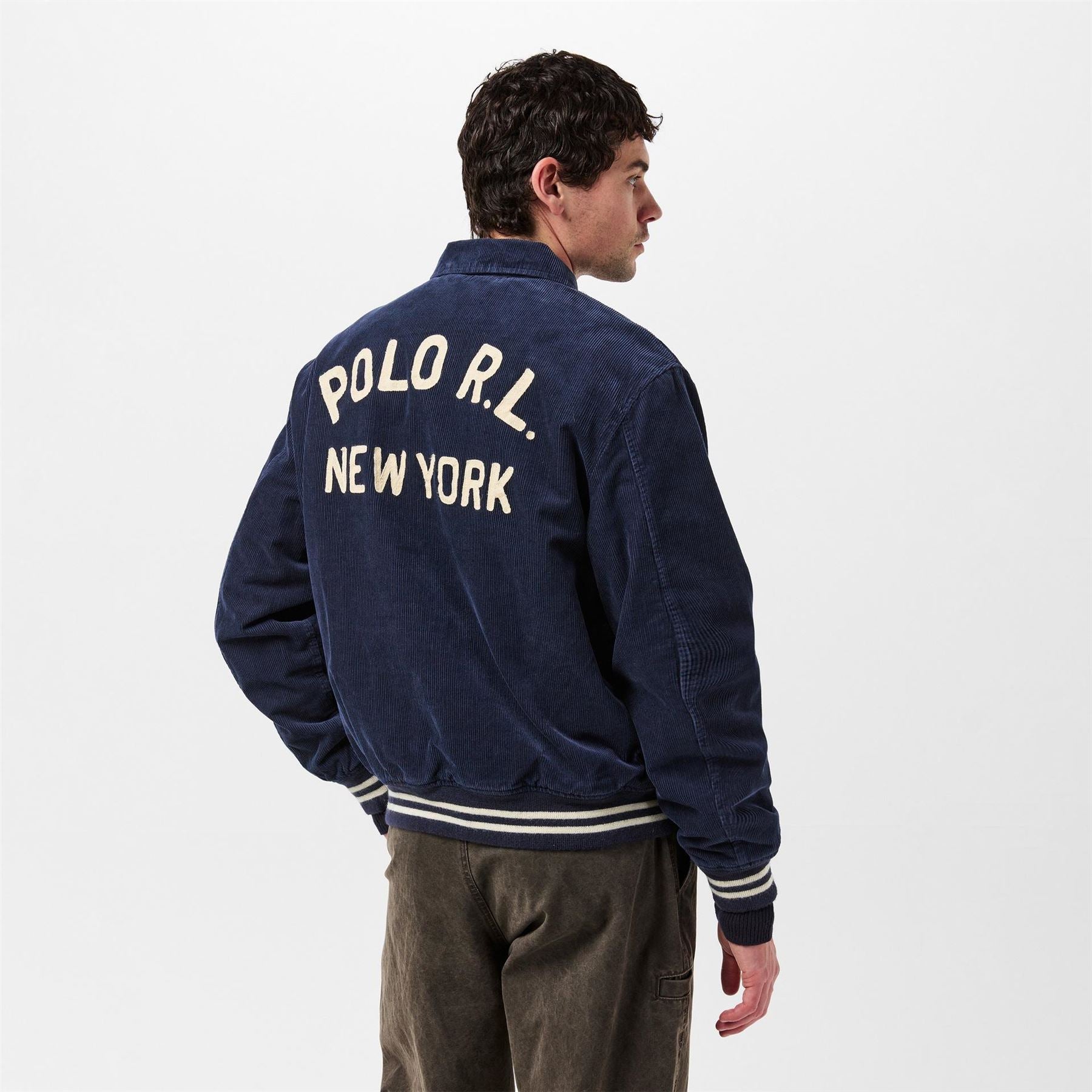 Polo Ralph Lauren Solid Patterned Varsity Jacket