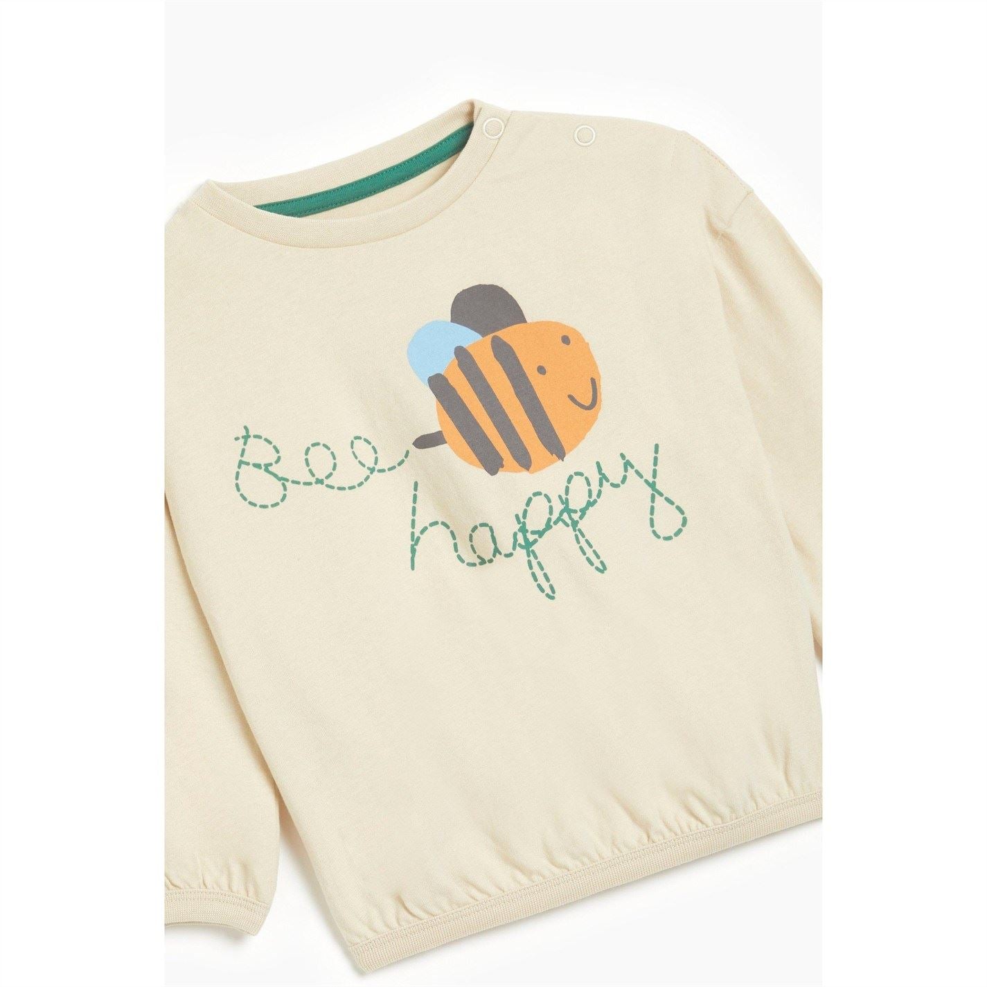 Hello World Bee Happy Crew Neck Long Sleeve Jogger Suit