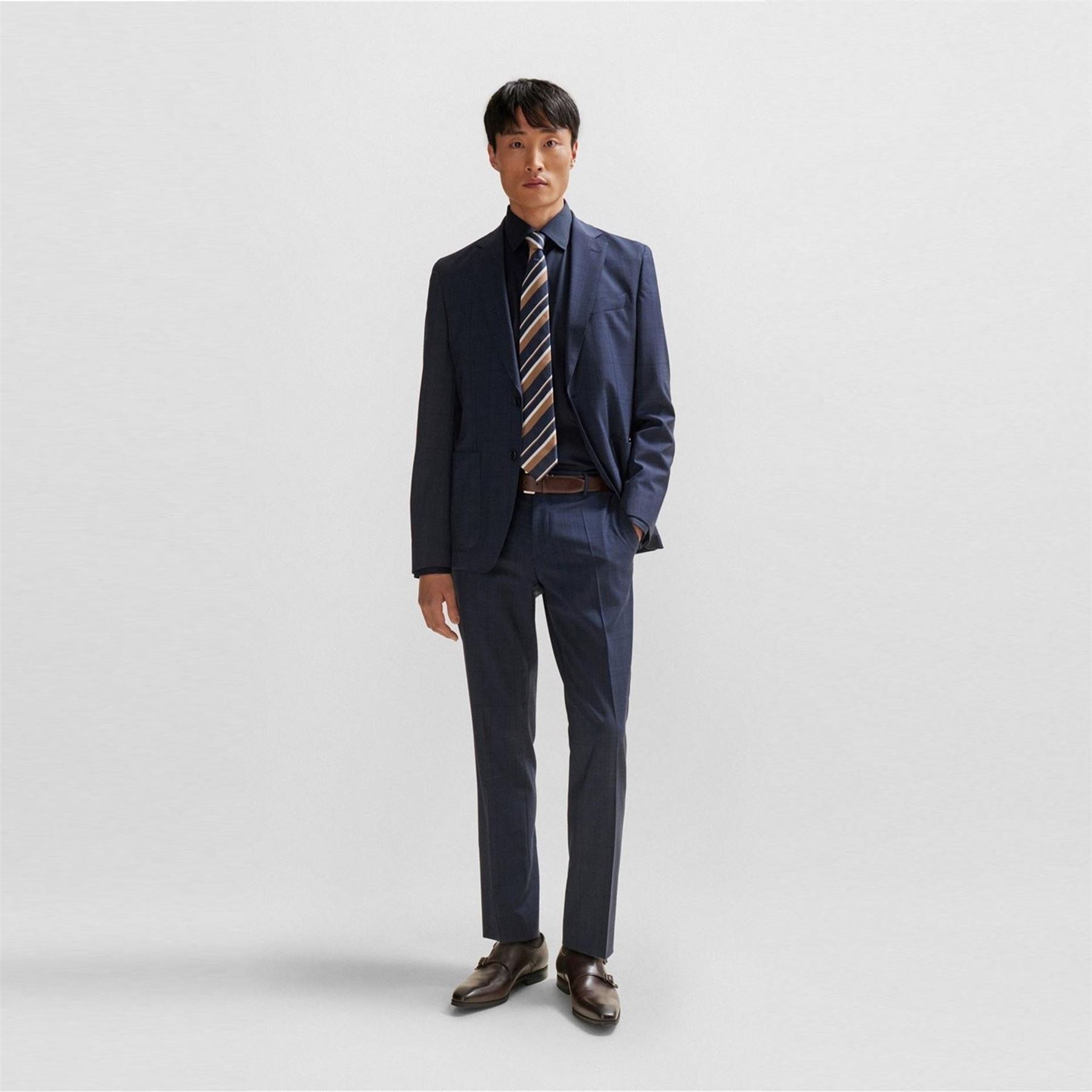 Boss Regular Fit Collared Neck Long Sleeve Oxford Shirt