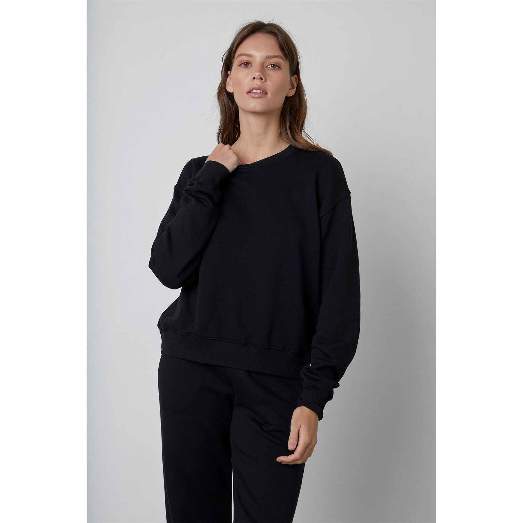 Velvet by Graham and Spencer Corefleece Relaxed Fit Drop Shoulder Long Sleeve Sweatshirt