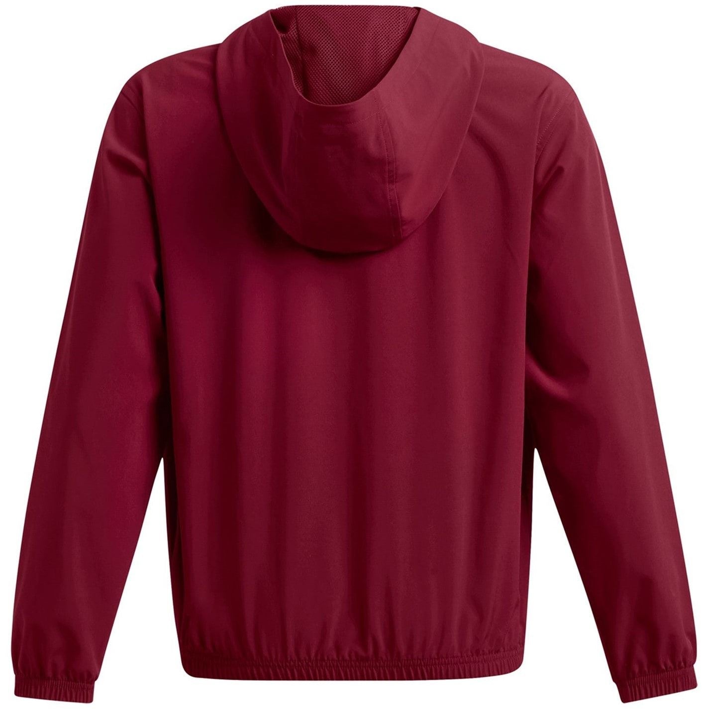 Under Armour Solid Patterned Hooded Snap Button Ribbed Cuff Training Jacket