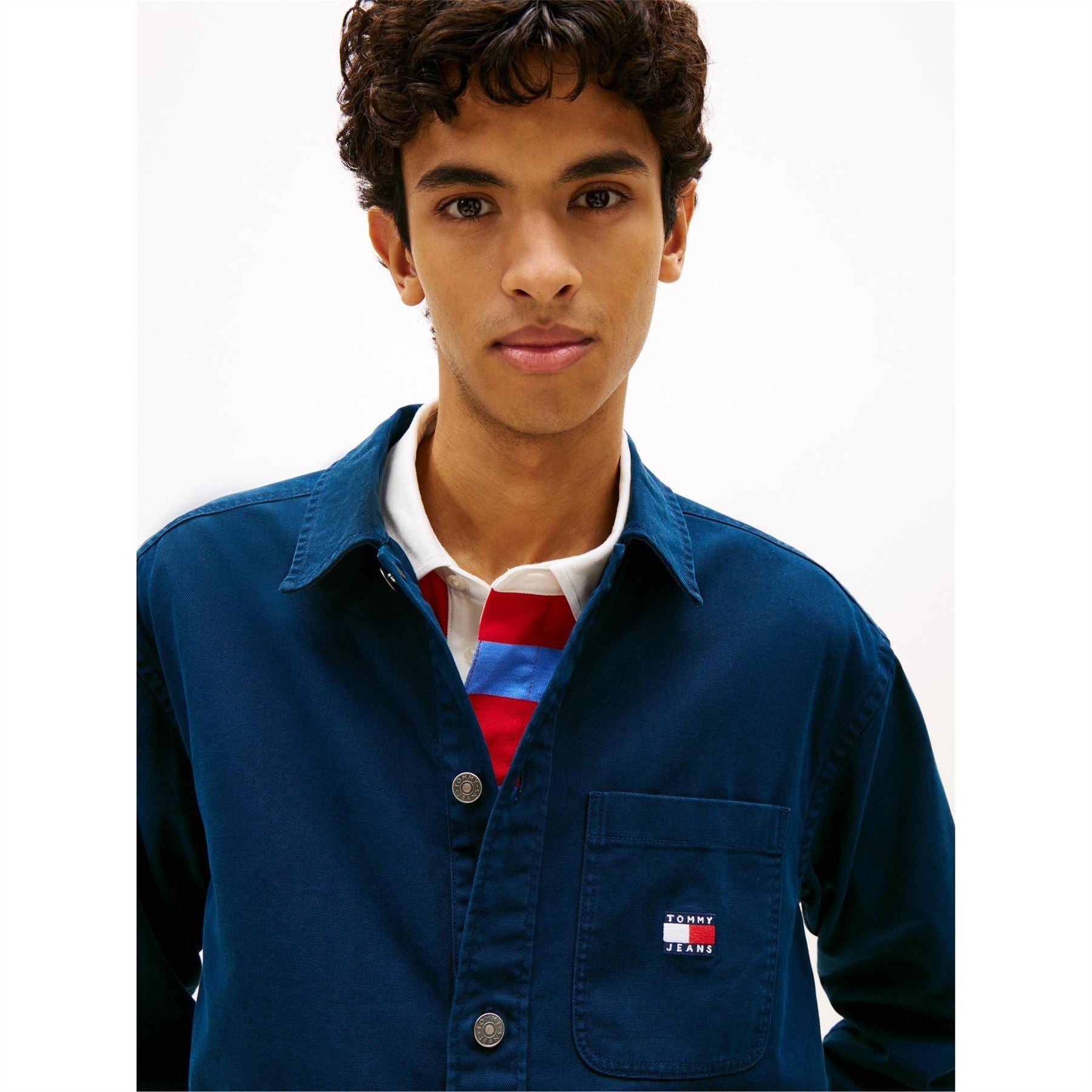 Tommy Jeans Essential Solid Patterned Front Pocket Overshirt