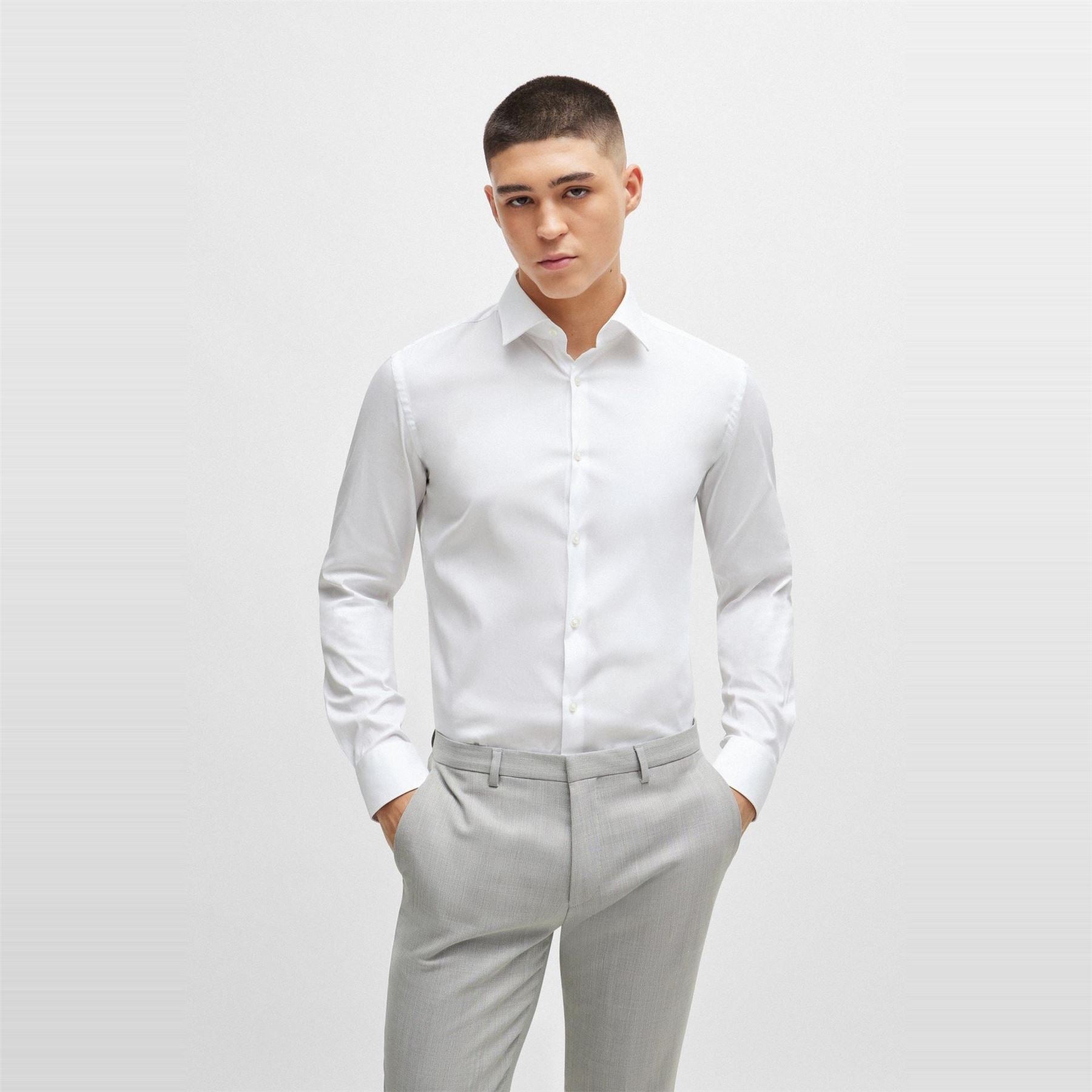 Boss Slim Fit Long Sleeve Collared Oxford Shirt