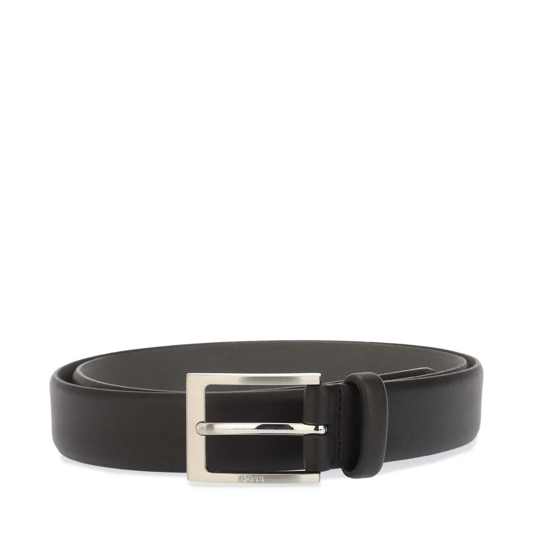Boss Leather Pin Buckle Belt with Logo
