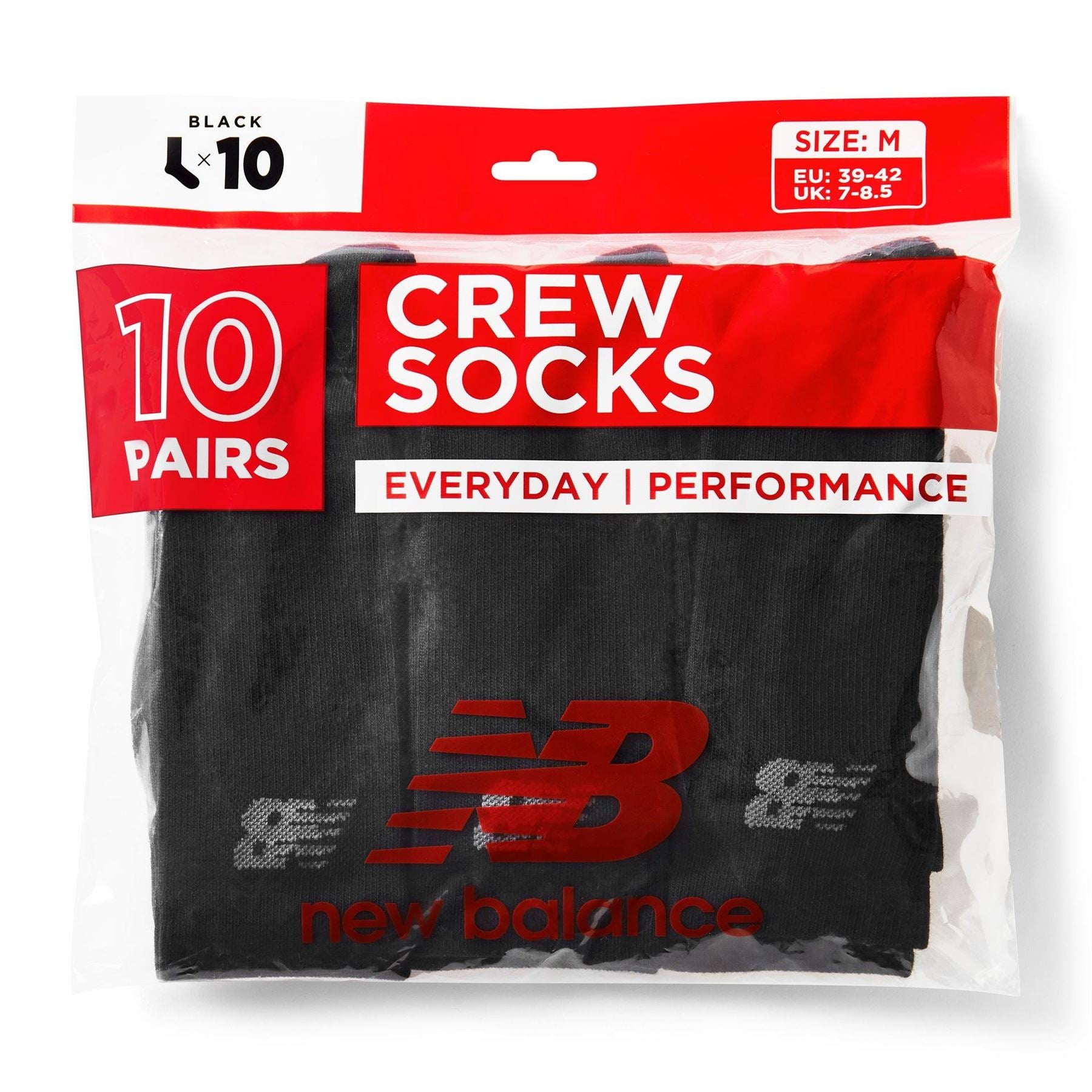 New Balance 10 Pack Cushioned Crew Socks