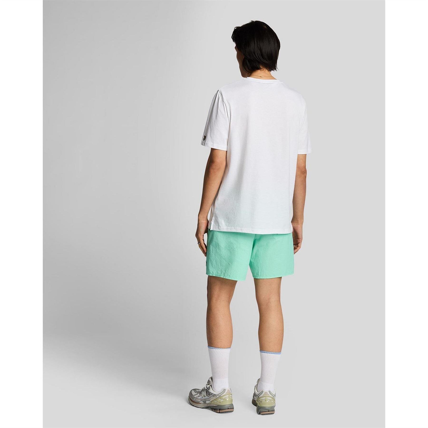Lyle and Scott Plain Swimming Logo Print Shorts