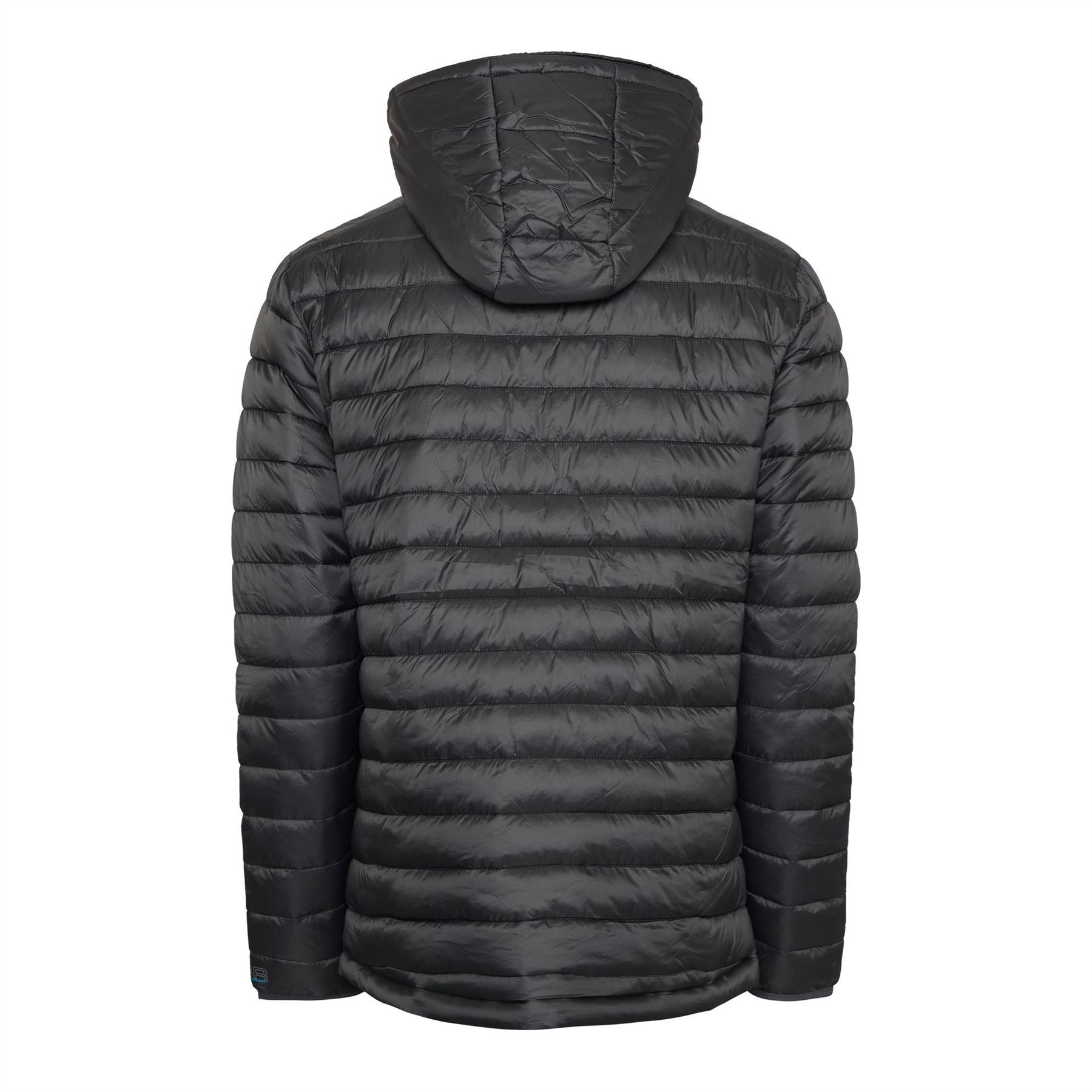 OEX Murdos Solid Patterned Hooded Fitted Cuff Puffer Jacket