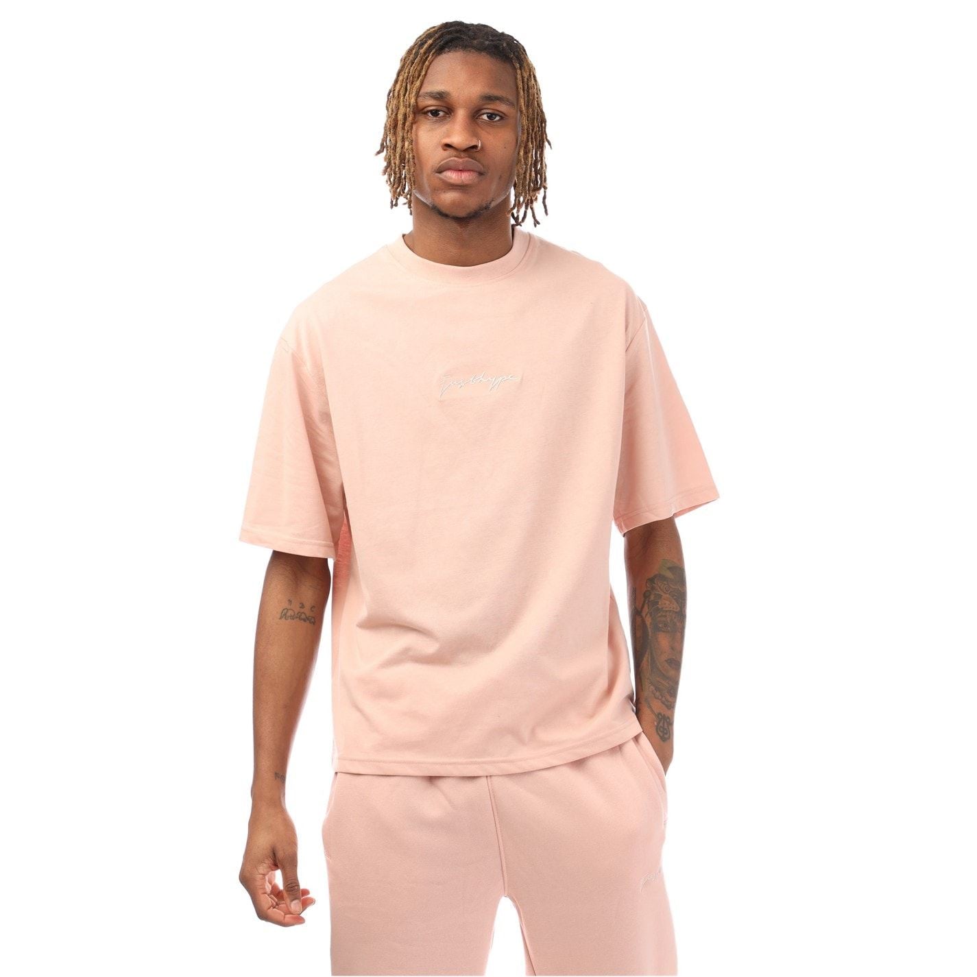Hype Oversize Fit Signature Print T-Shirt