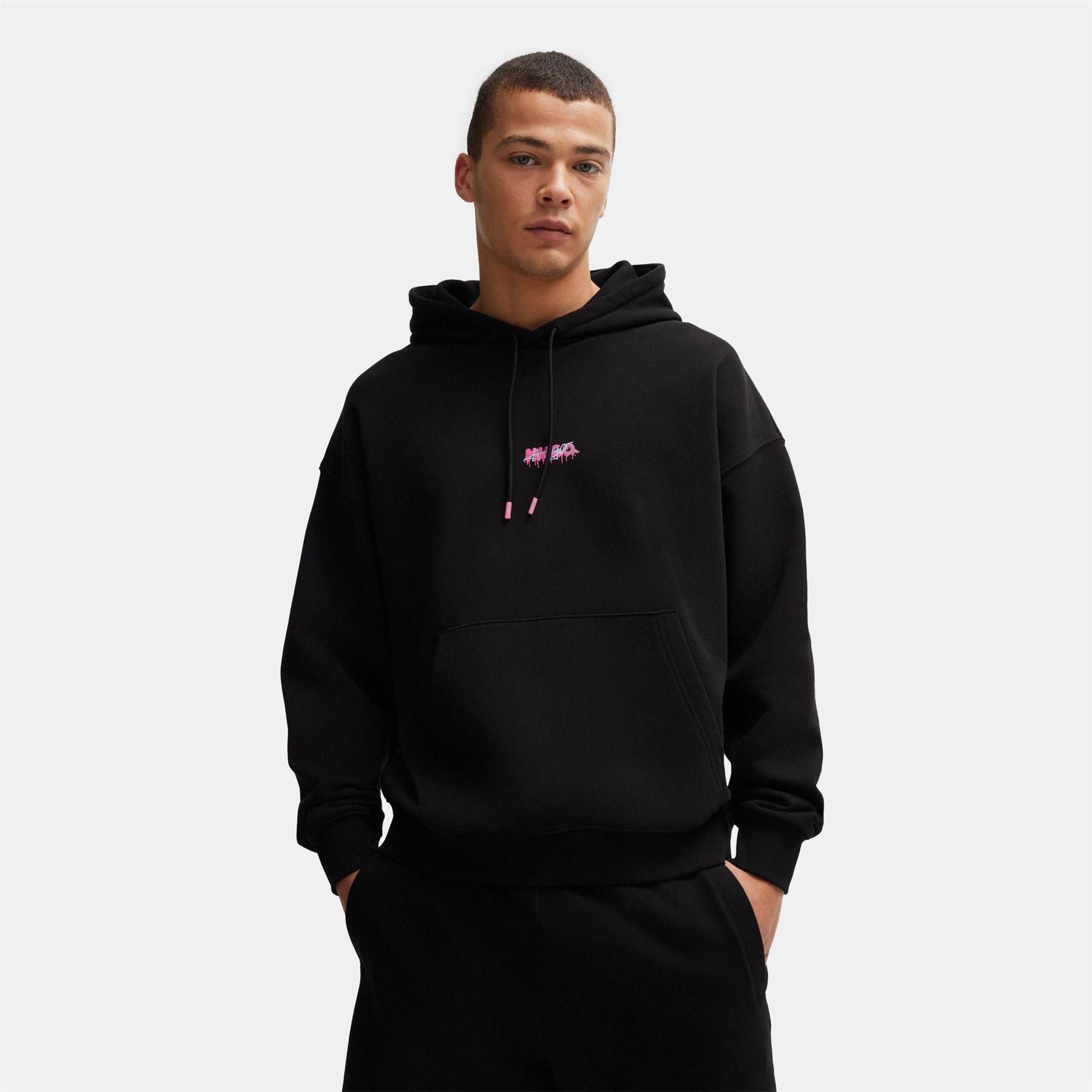 Hugo Hooded Relaxed Fit Long Sleeve Sweatshirt