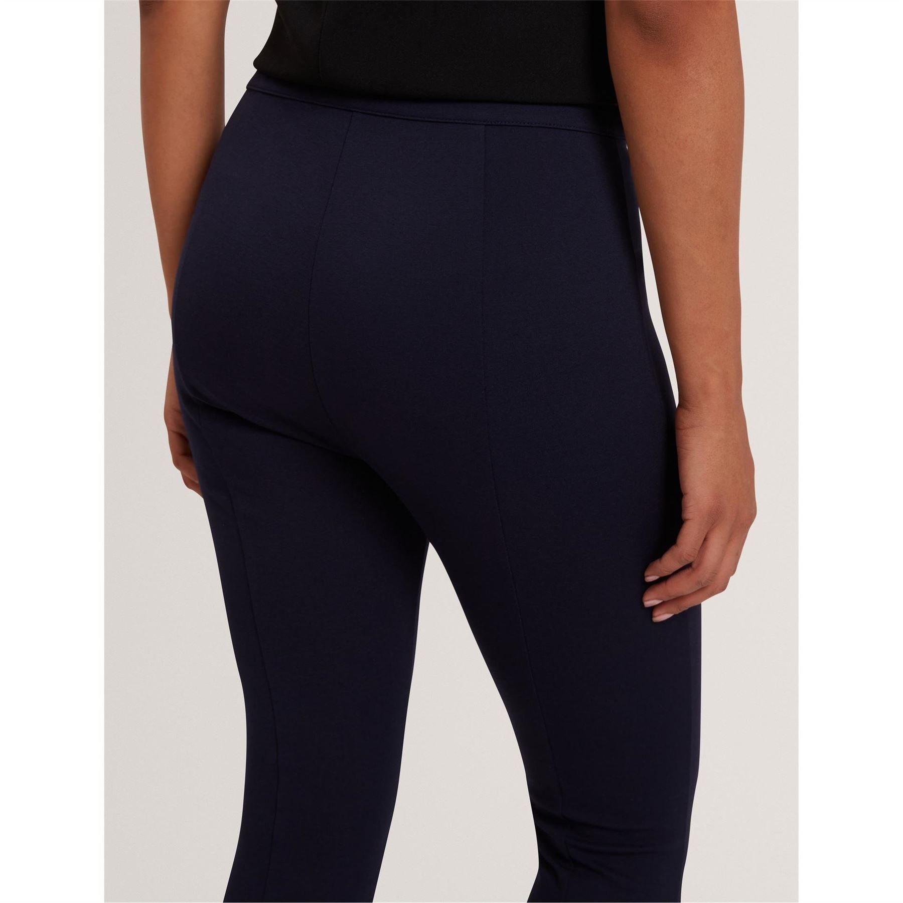 Ted Baker Solid Patterned Mid Rise Leggings