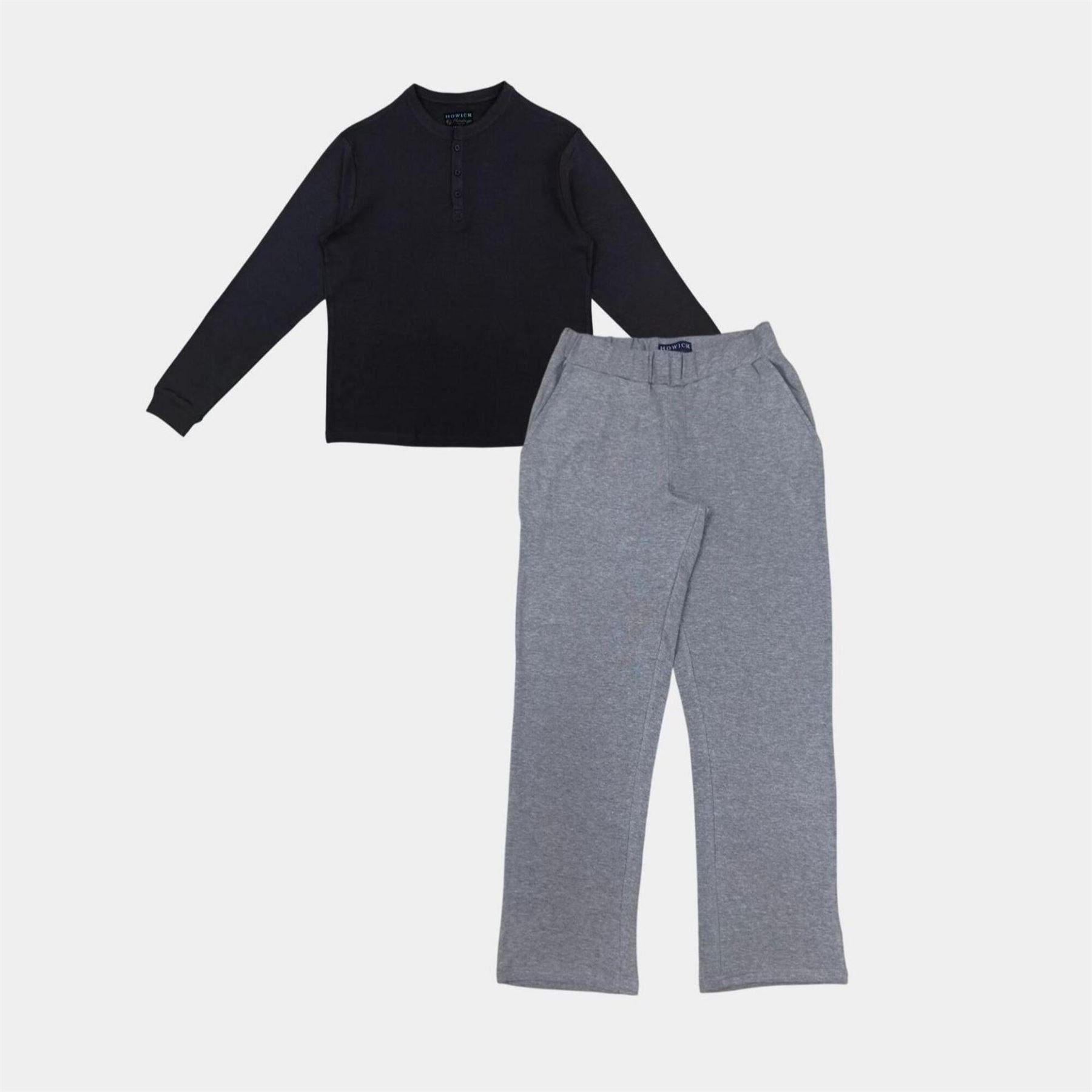 Howick 3 Button Cotton Long Sleeve Pyjama Sets
