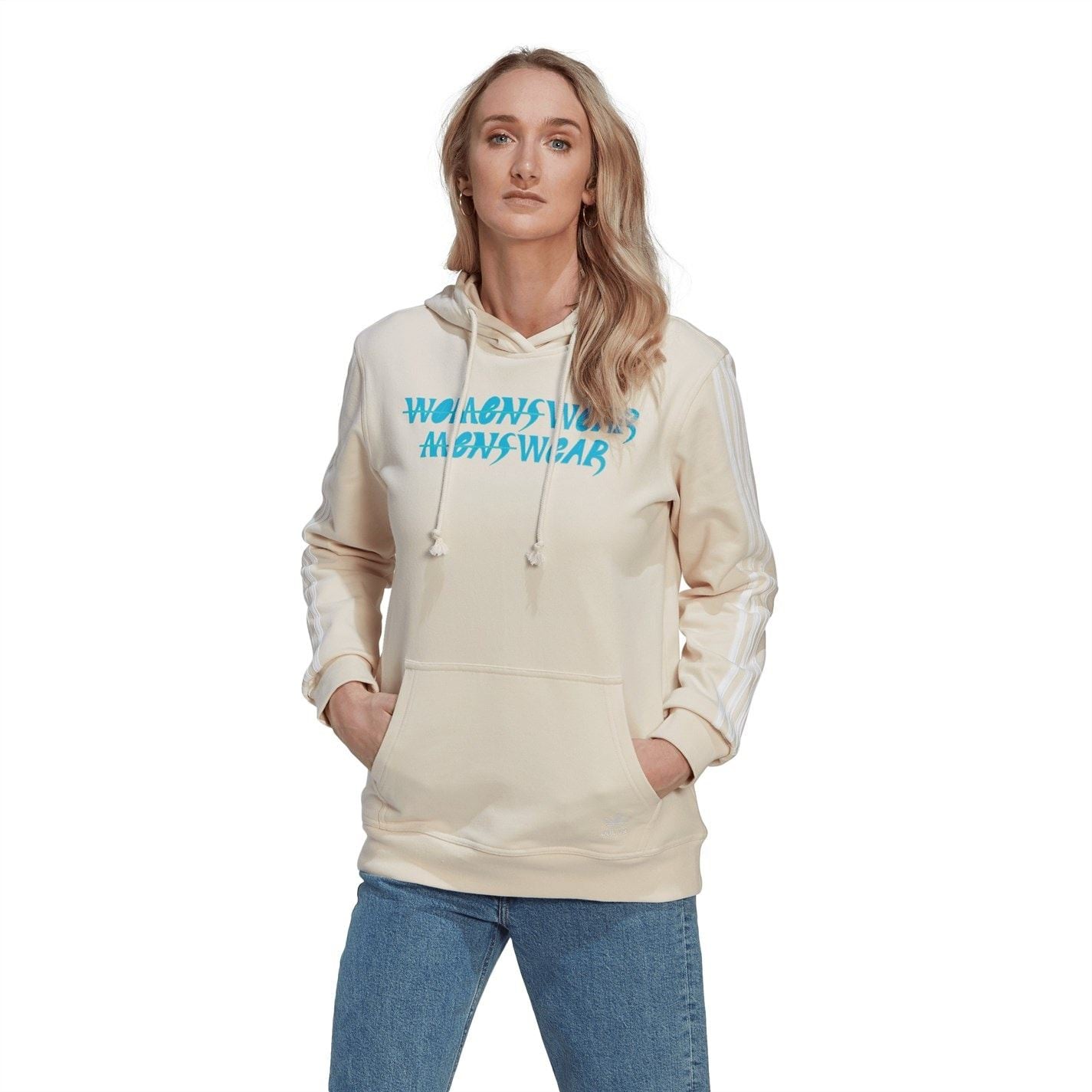 adidas Originals Hooded Relaxed Fit Text Graphic Sweatshirt