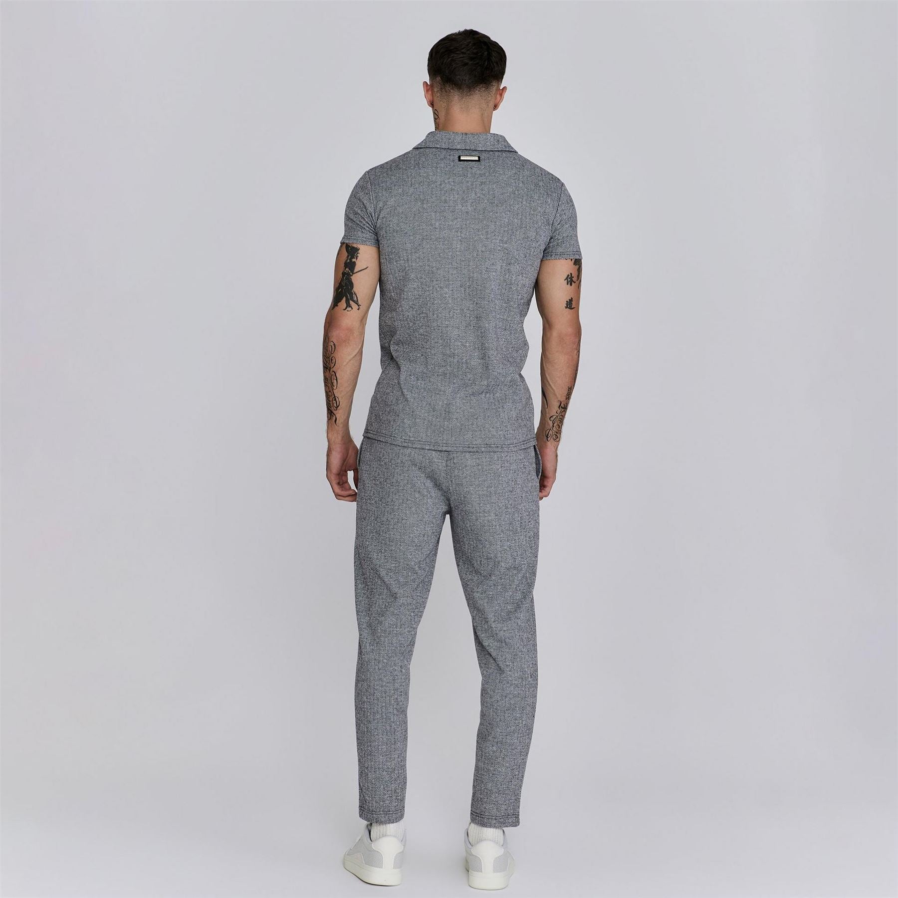 SikSilk Smart Houndstooth Straight Leg Joggers