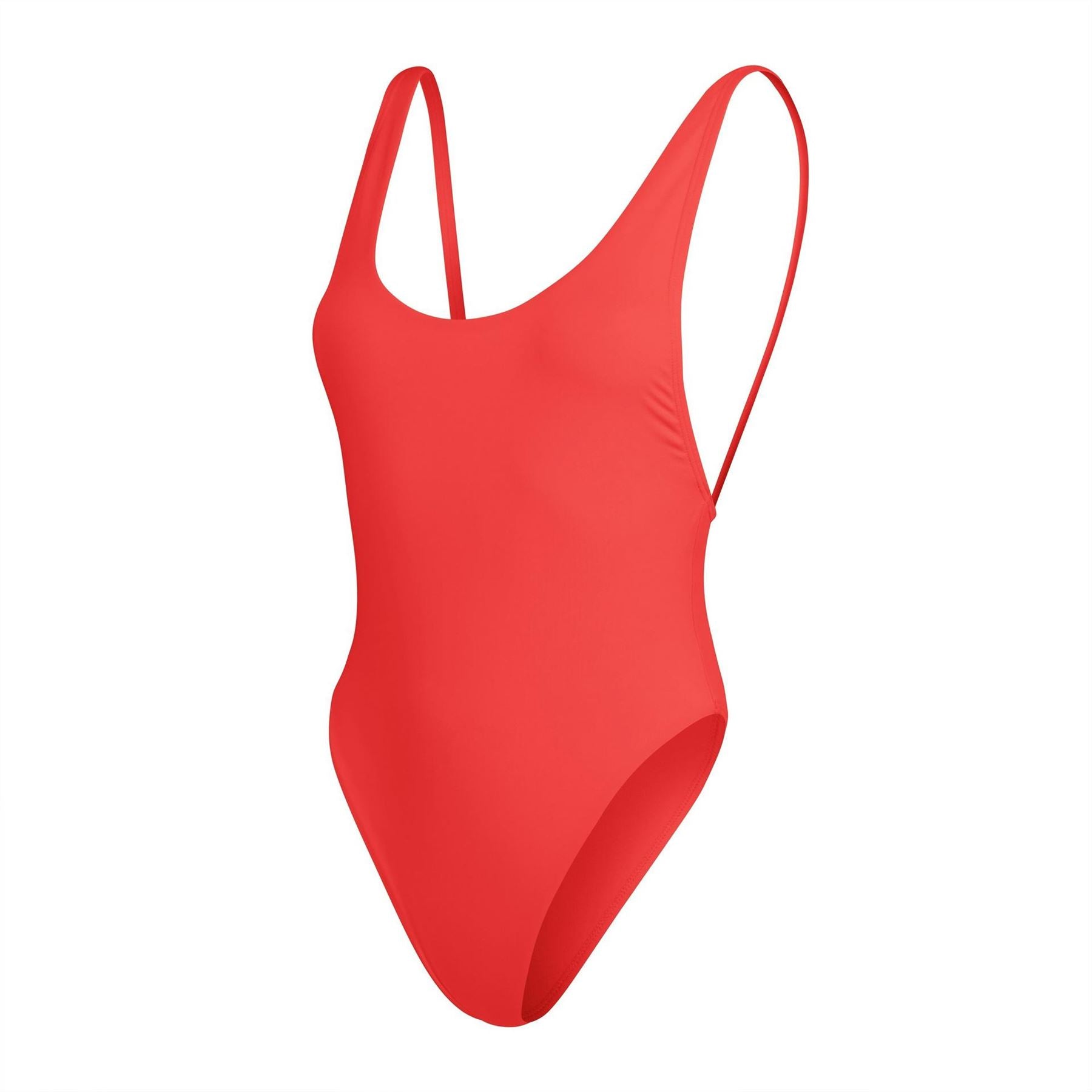 Speedo Solid Patterned Scoop Neck One Piece Swimsuit