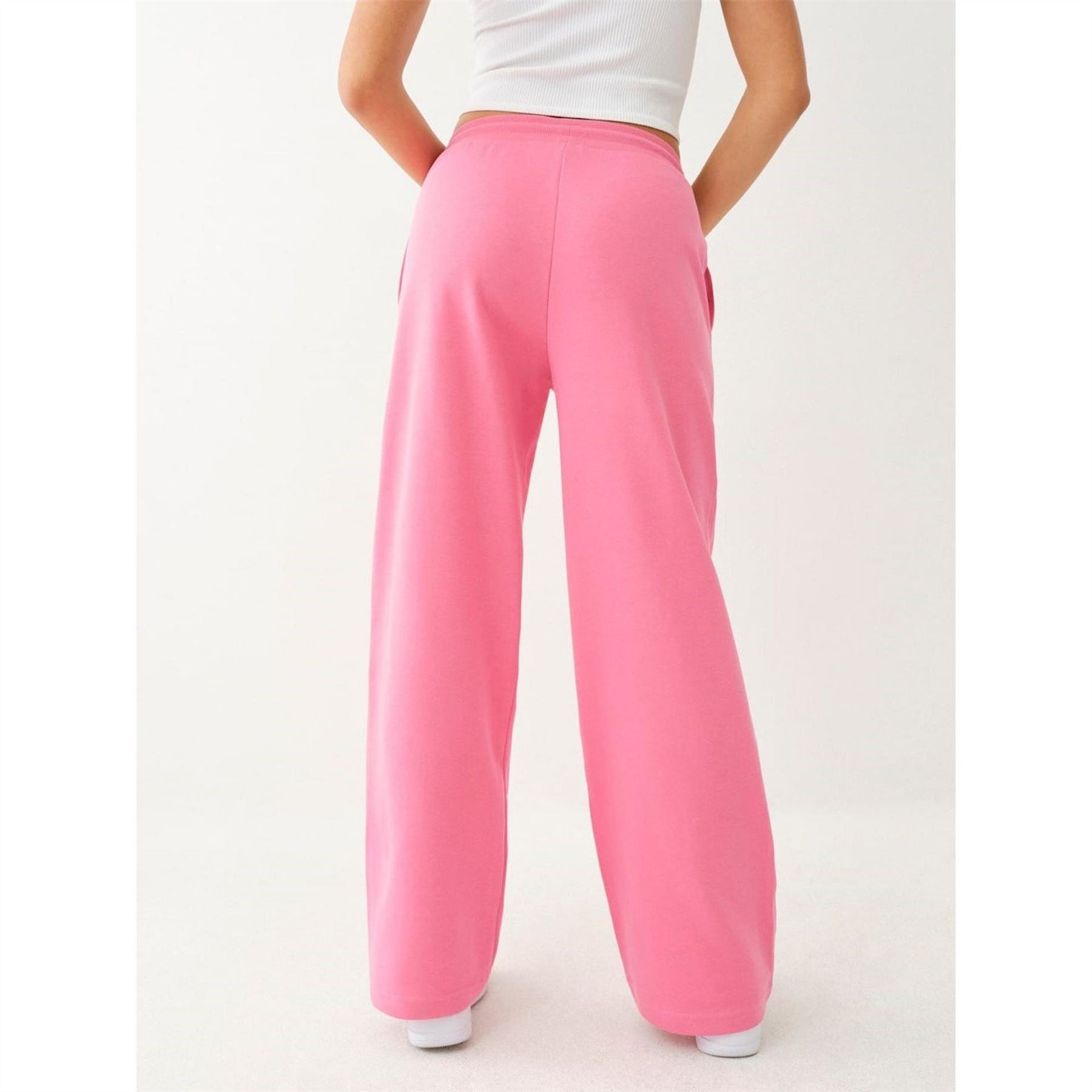 True Religion Wide Fit Open Hem Wide Leg Joggers