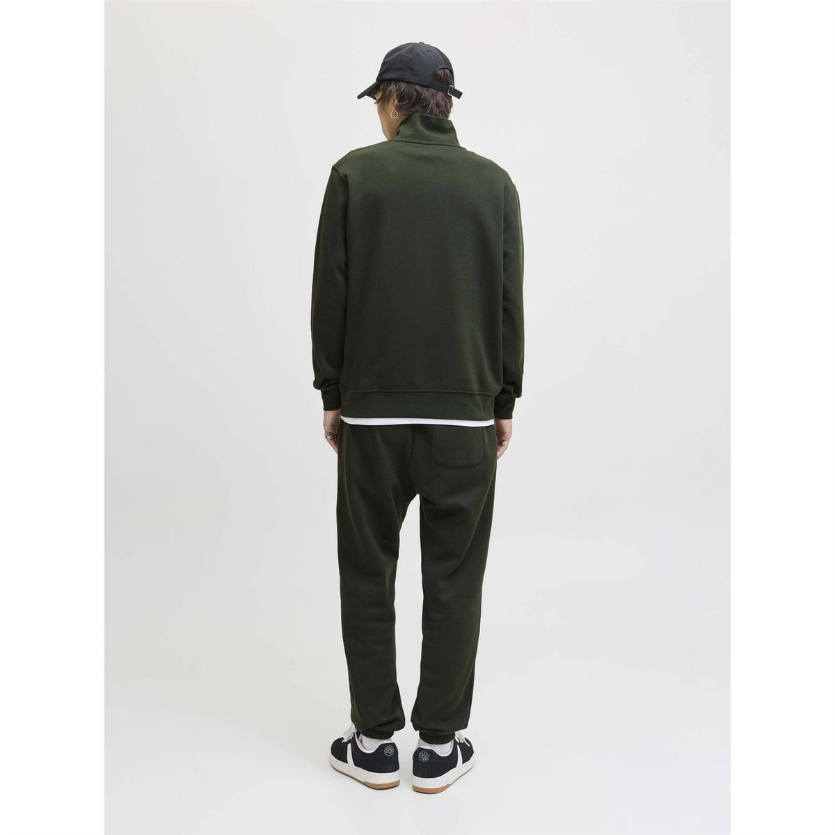 Jack and Jones Jjesoho Sweatshirt Quarter Zip Cotton Fleece Top