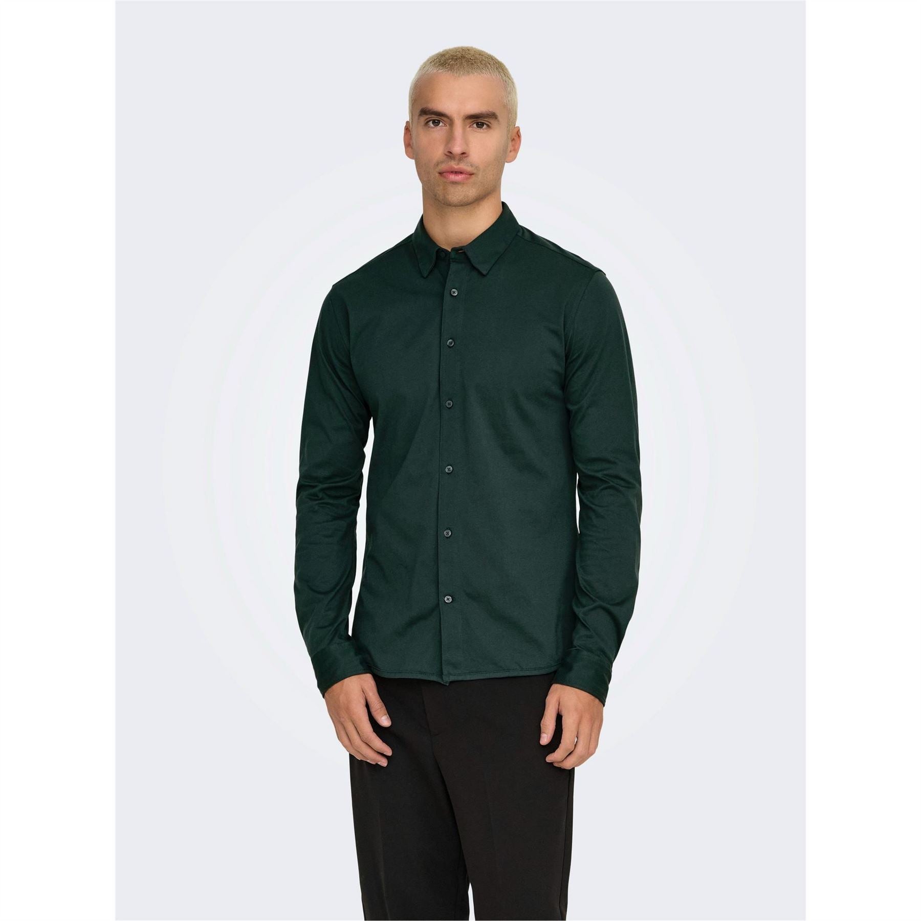 Only Regular Fit Long Sleeve Point Collar Shirt