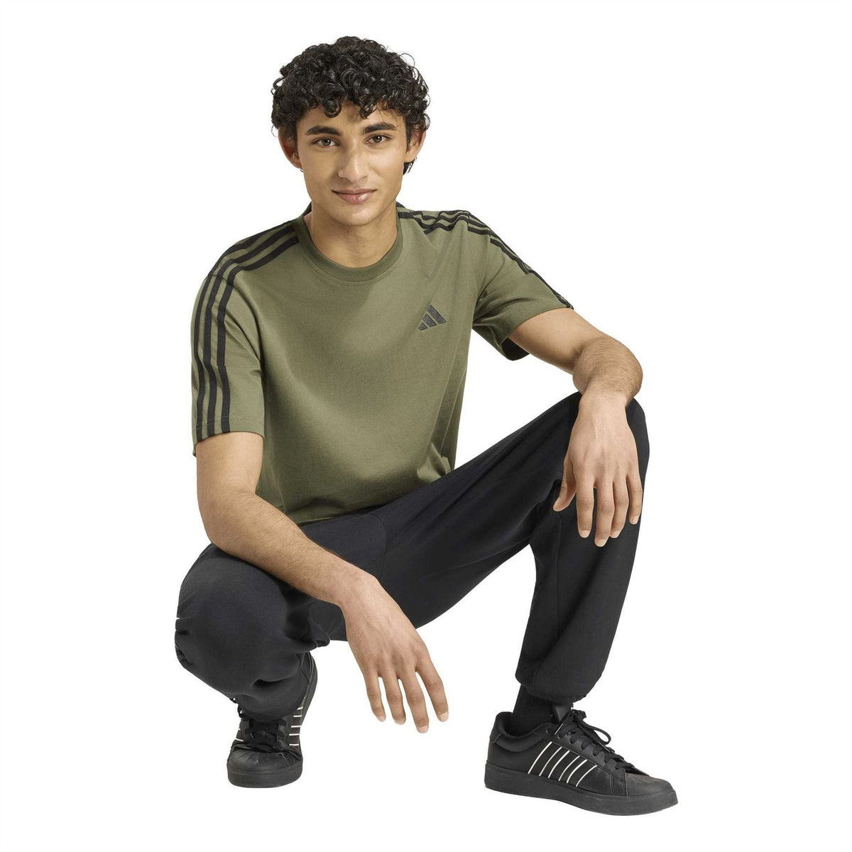 adidas Mens 3 Stripes T-Shirt