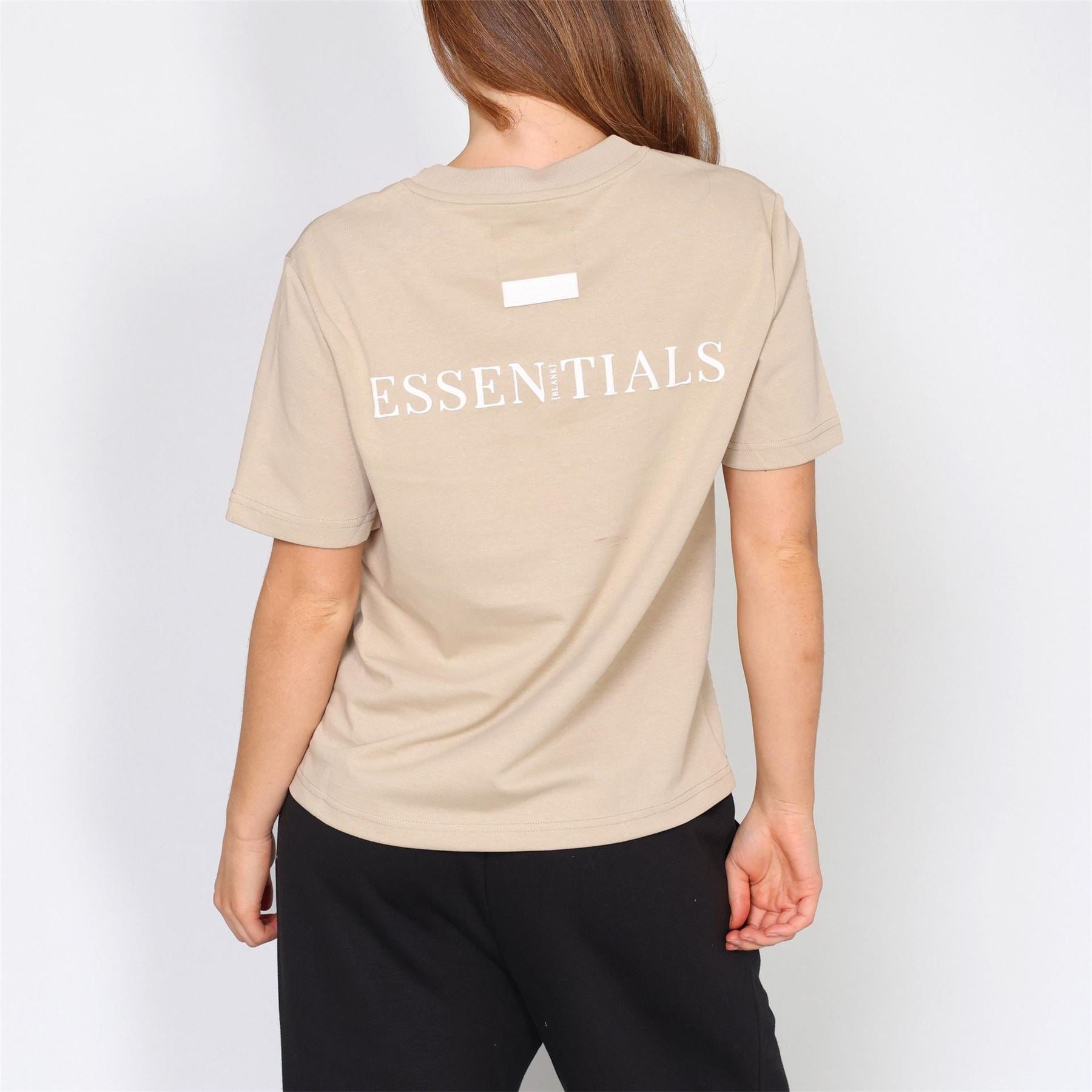 Blank Essentials Embroidered Text Graphic Crew Neck Short Sleeve Boyfriend T-Shirt