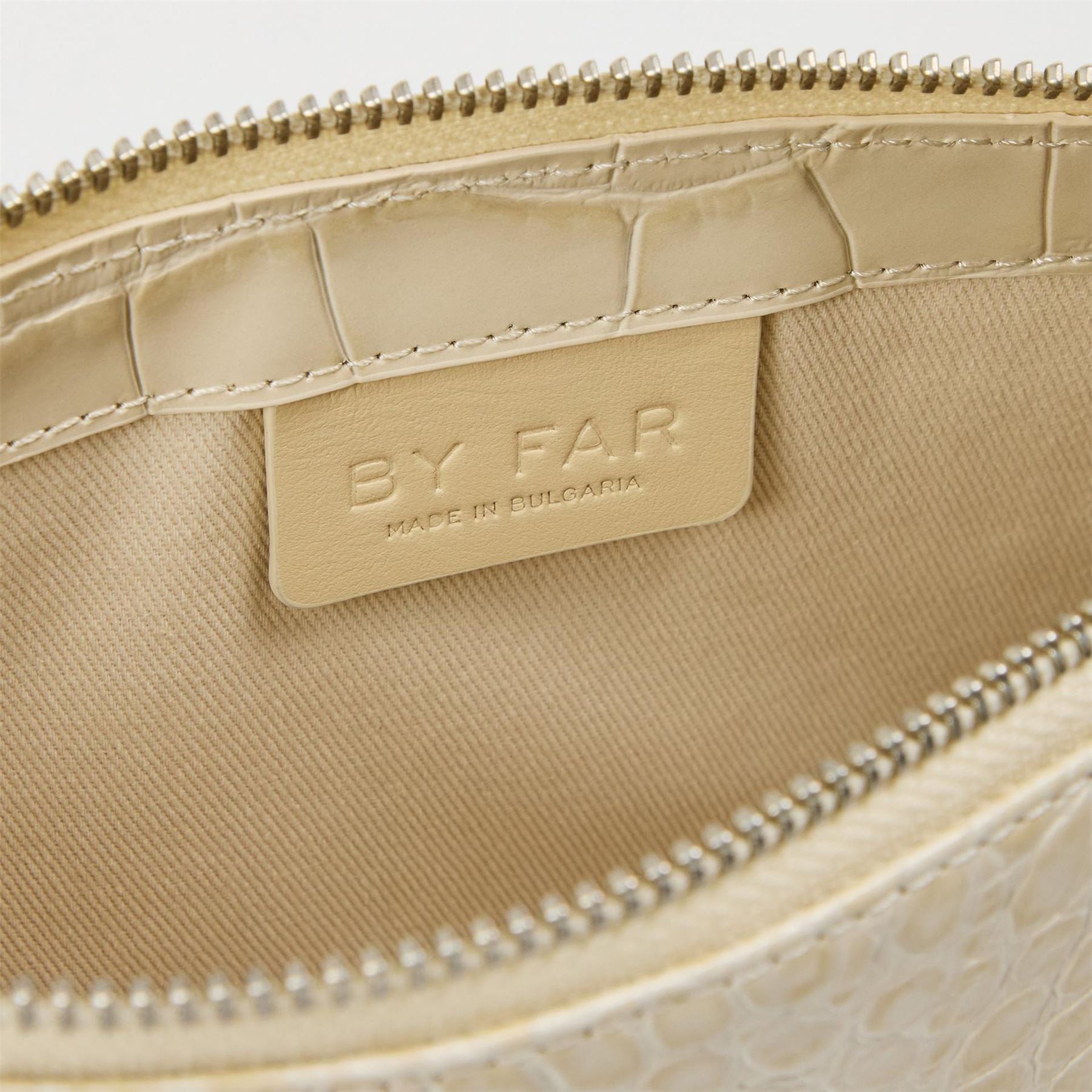 By Far Embossed Leather Shoulder Bag