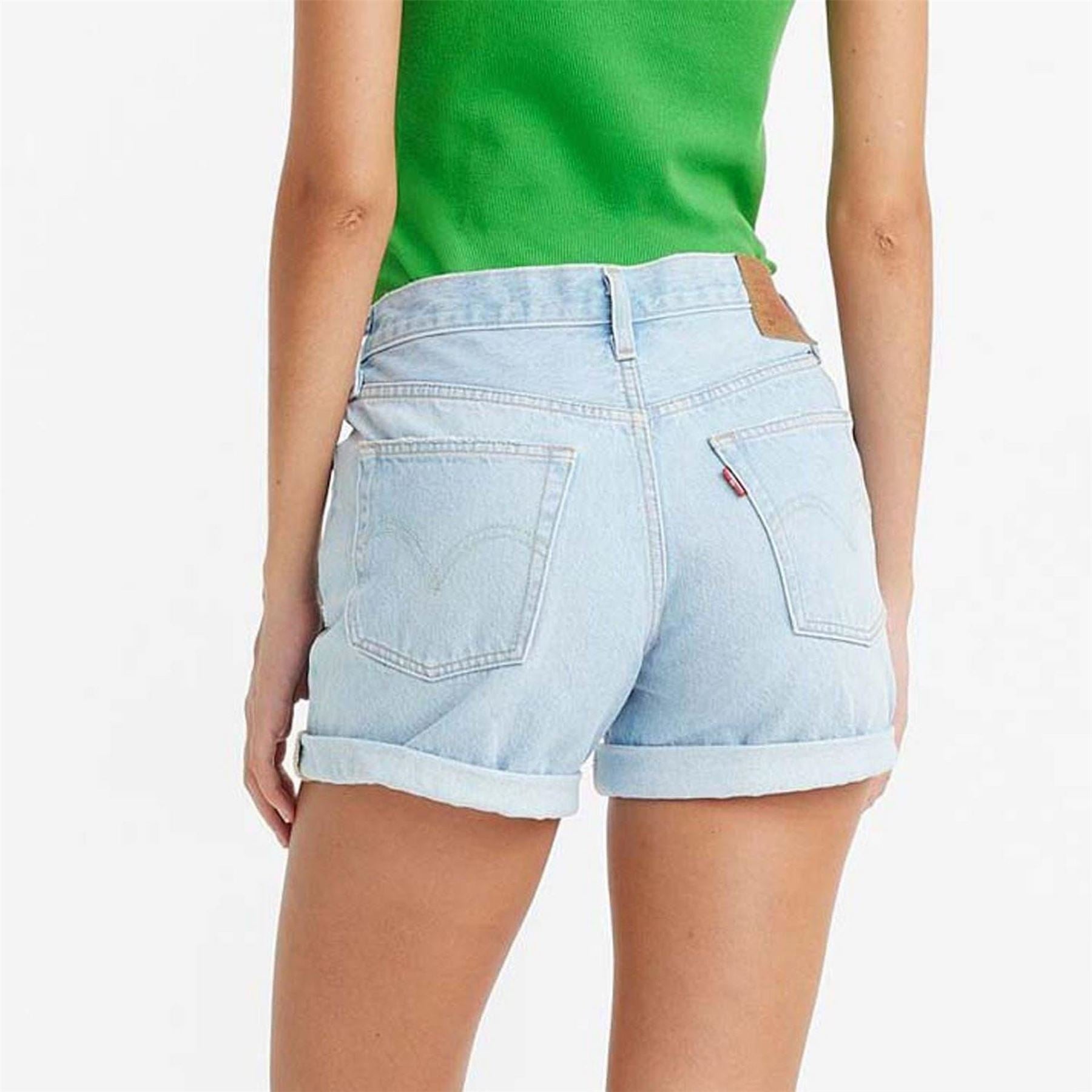 Levis Womens 501 Rolled Short Glaring Tailored