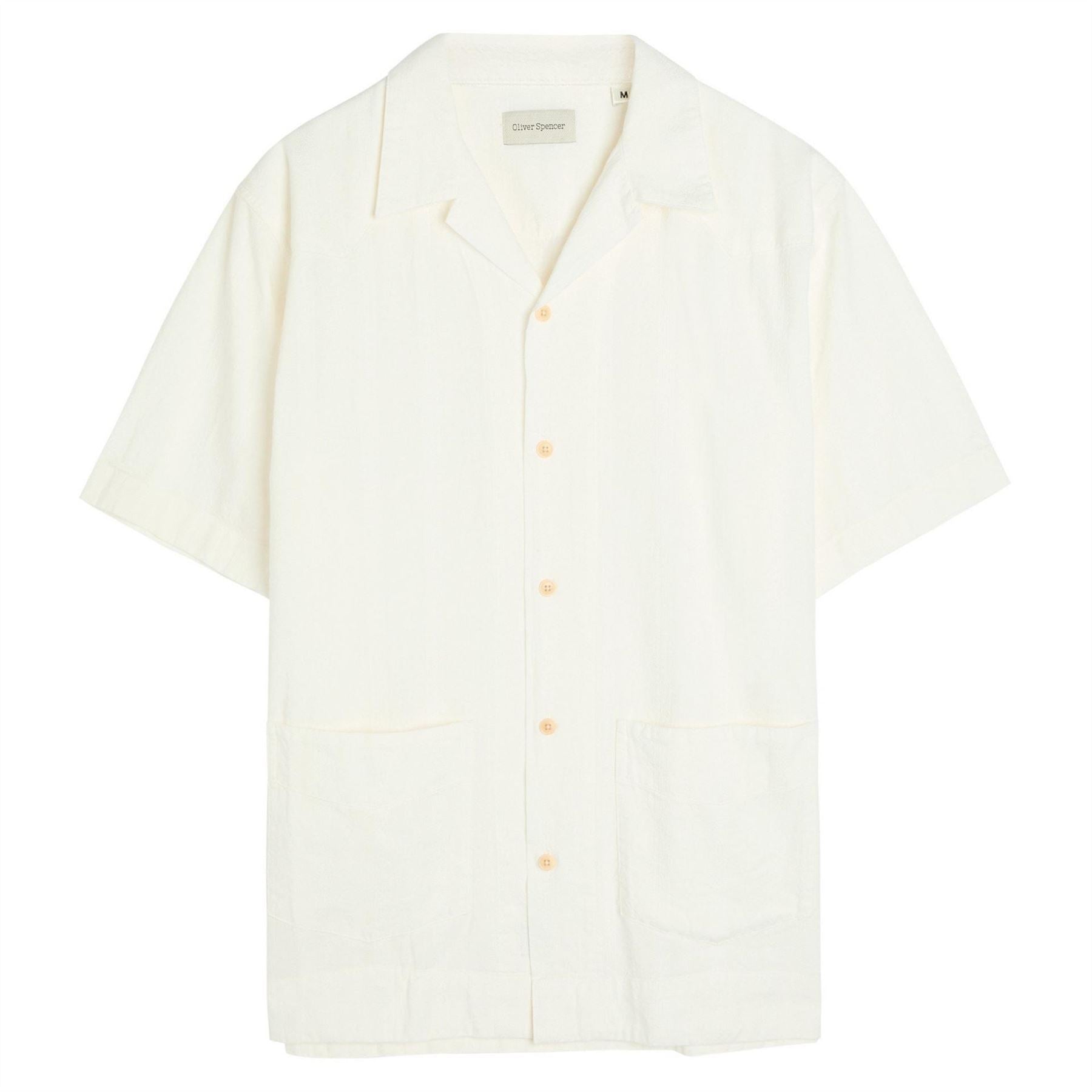 Oliver Spencer Low Pocket Ss Shirt Wht
