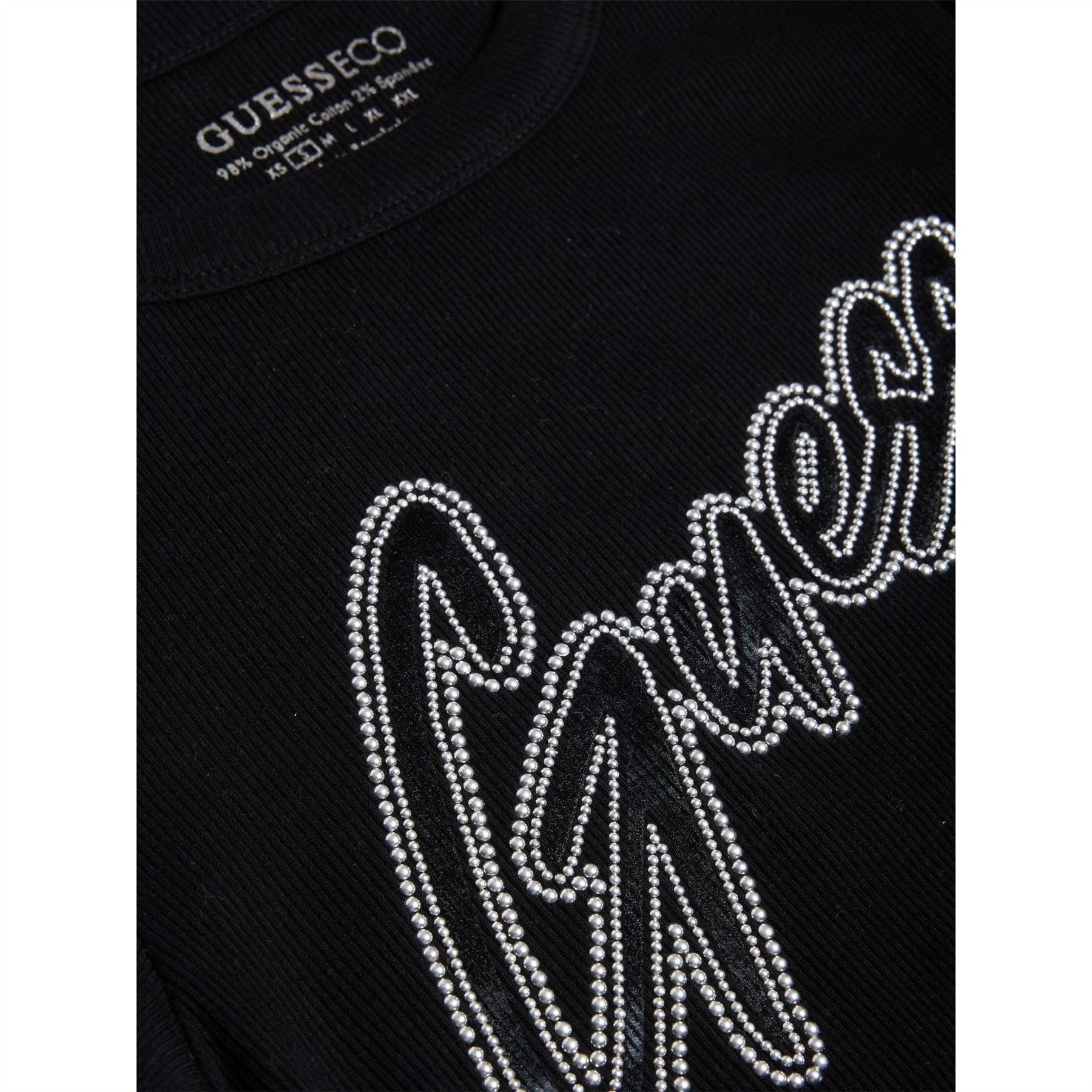 Guess Short Sleeve Rib Logo Slim Fit T-Shirt