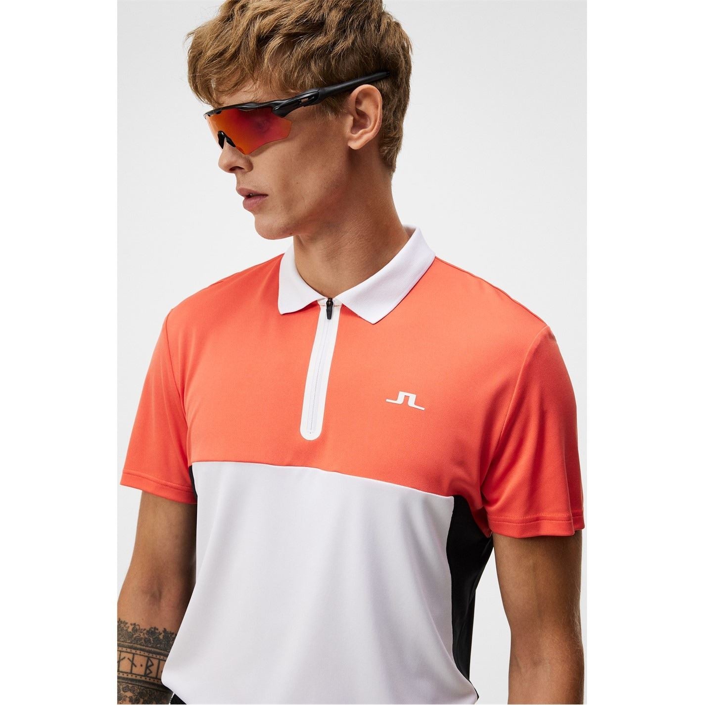 J Lindeberg Golf Kohen Short Sleeve Performance Polo Shirt