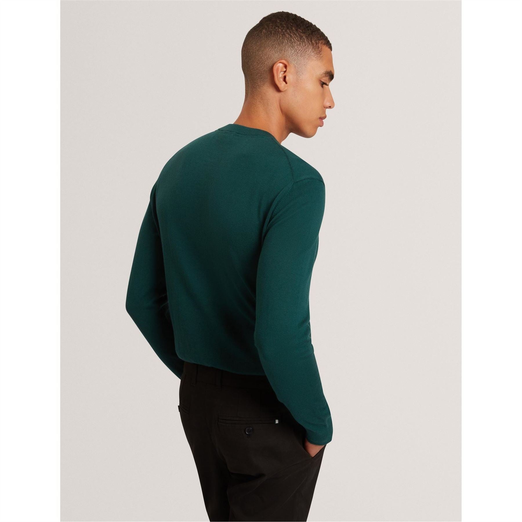 Ted Baker Merino Zip Neck Long Sleeve Raglan Sweater