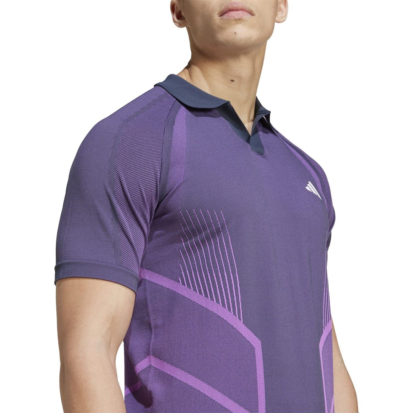 adidas Mens Tennis Pro Seamless Aeroready Freelift Polo Shirt