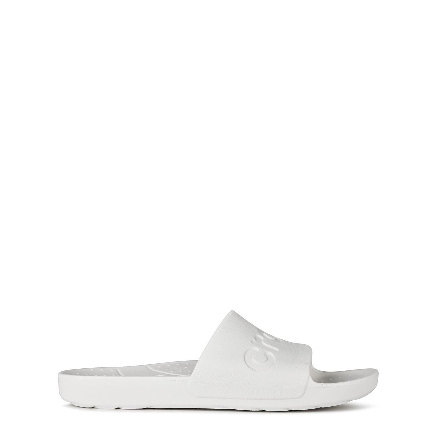 Crocs Logo Print Open Toe Flat Heel Slides