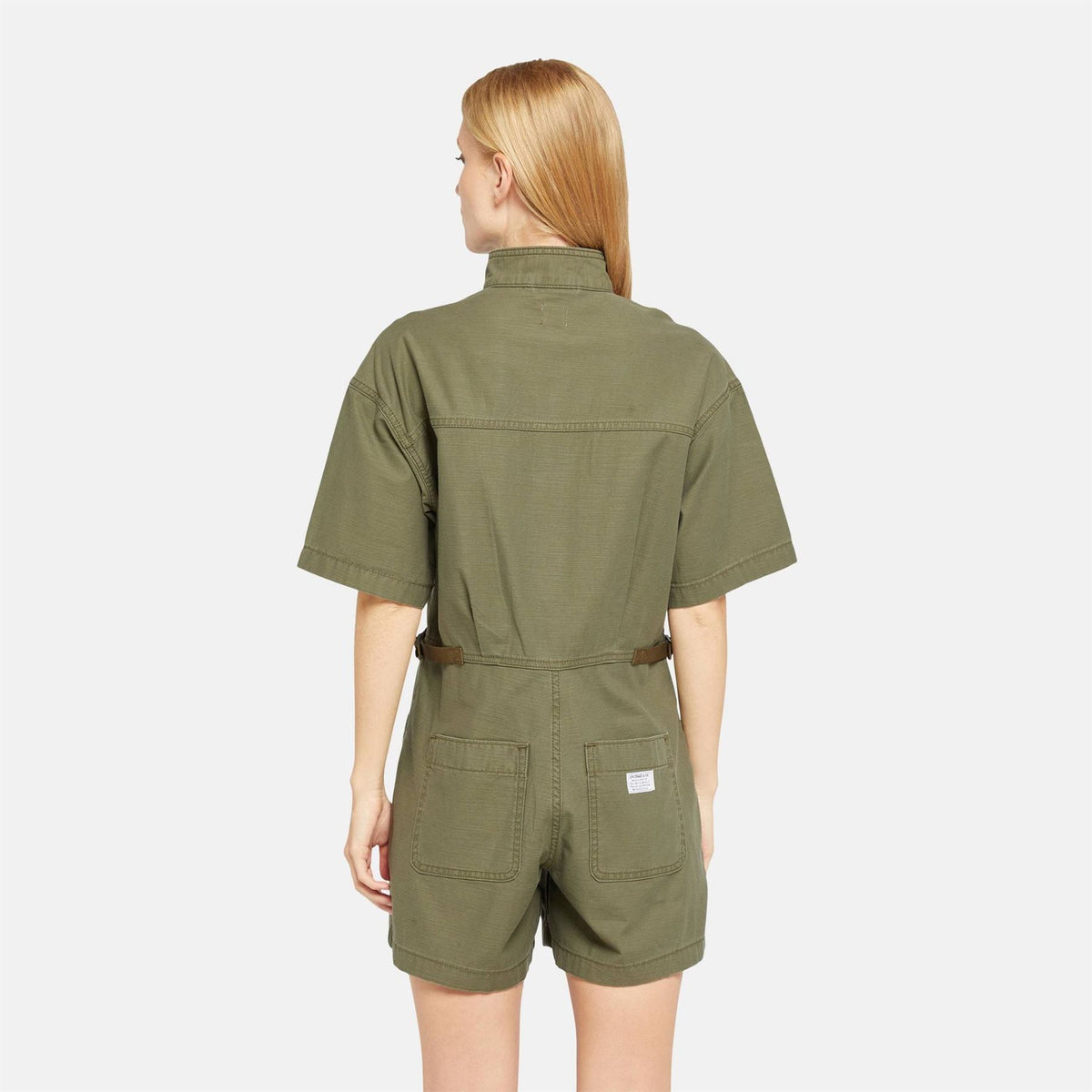 Levis Mock Neck Short Sleeve Double Flap Pocket Denim Playsuit