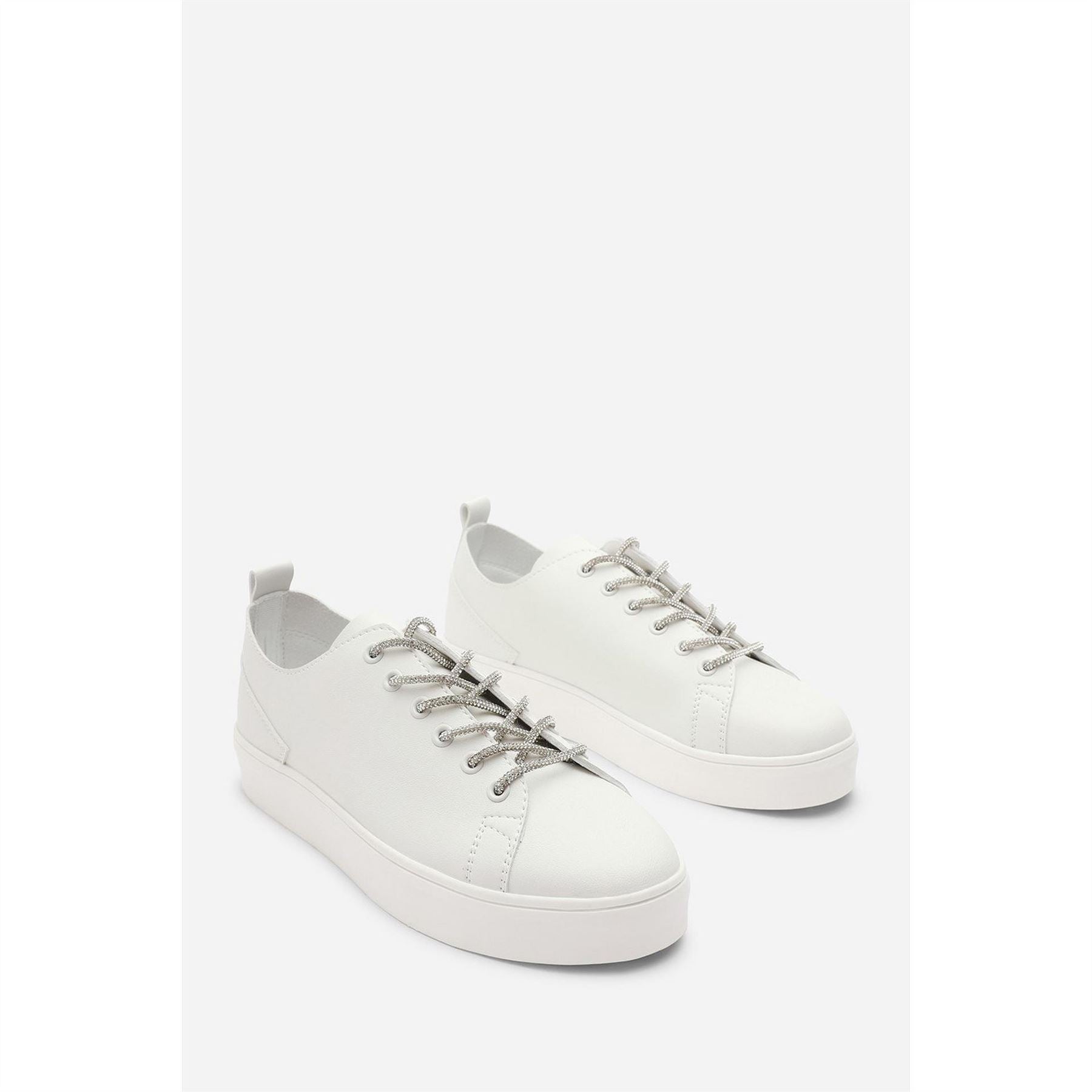 Wheres That From Low Wedge Trainer With Lace Up Detail