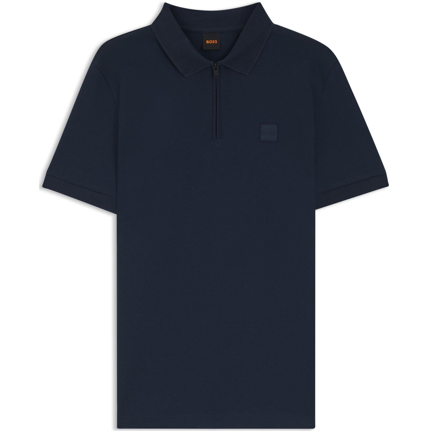 Boss BOSS ORANGE Passerzip Short Sleeve Polo Shirt with Logo Detail
