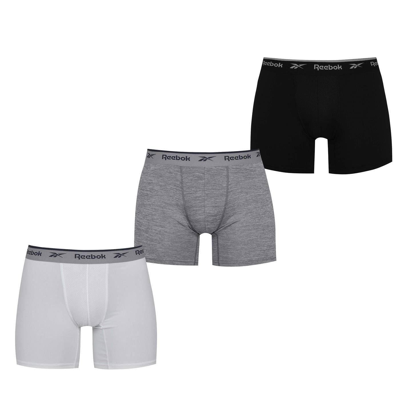 Reebok Mens 3 Pack Performance Boxer Shorts