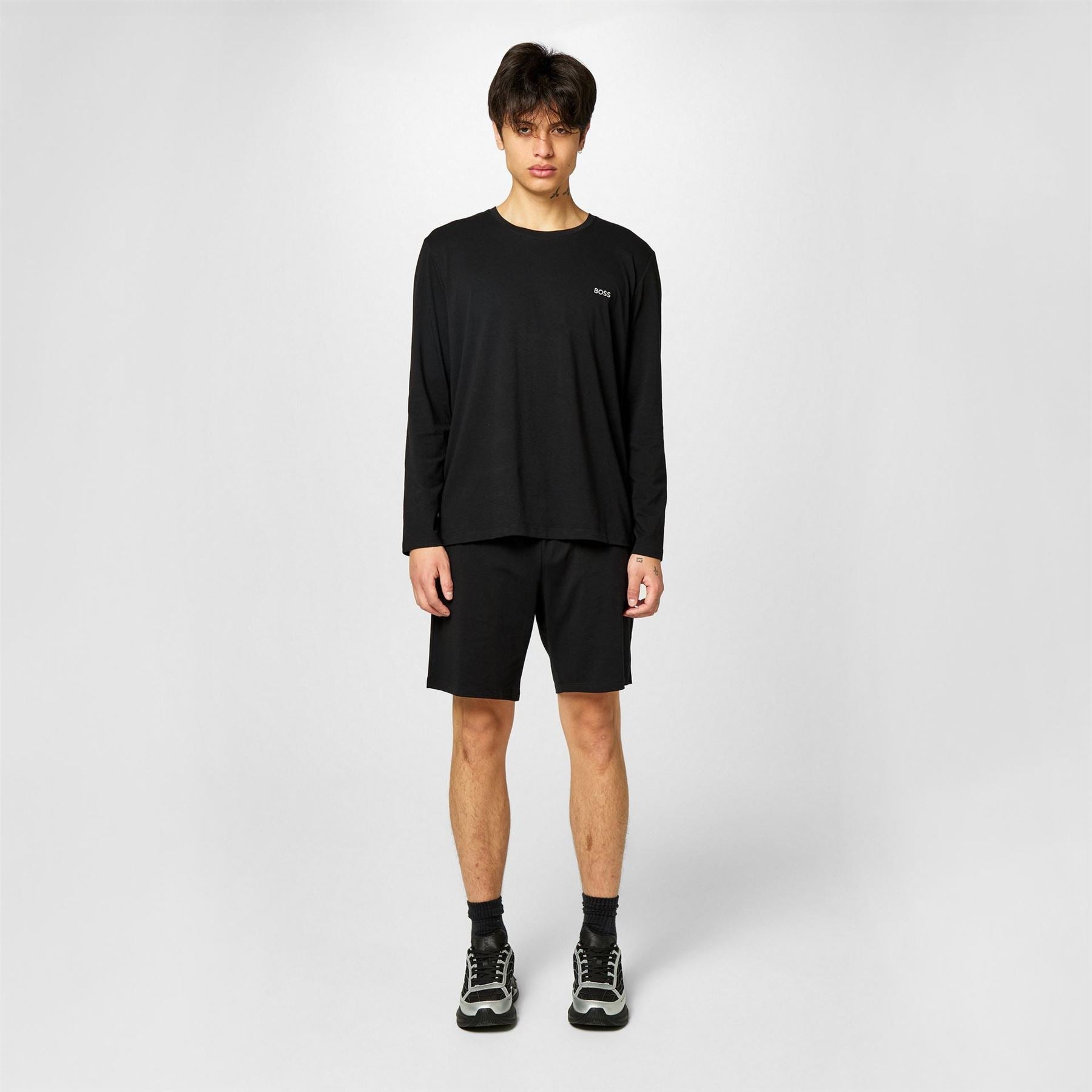 Boss Mixmatch Long Sleeve T-Shirt, Embroidered Logo