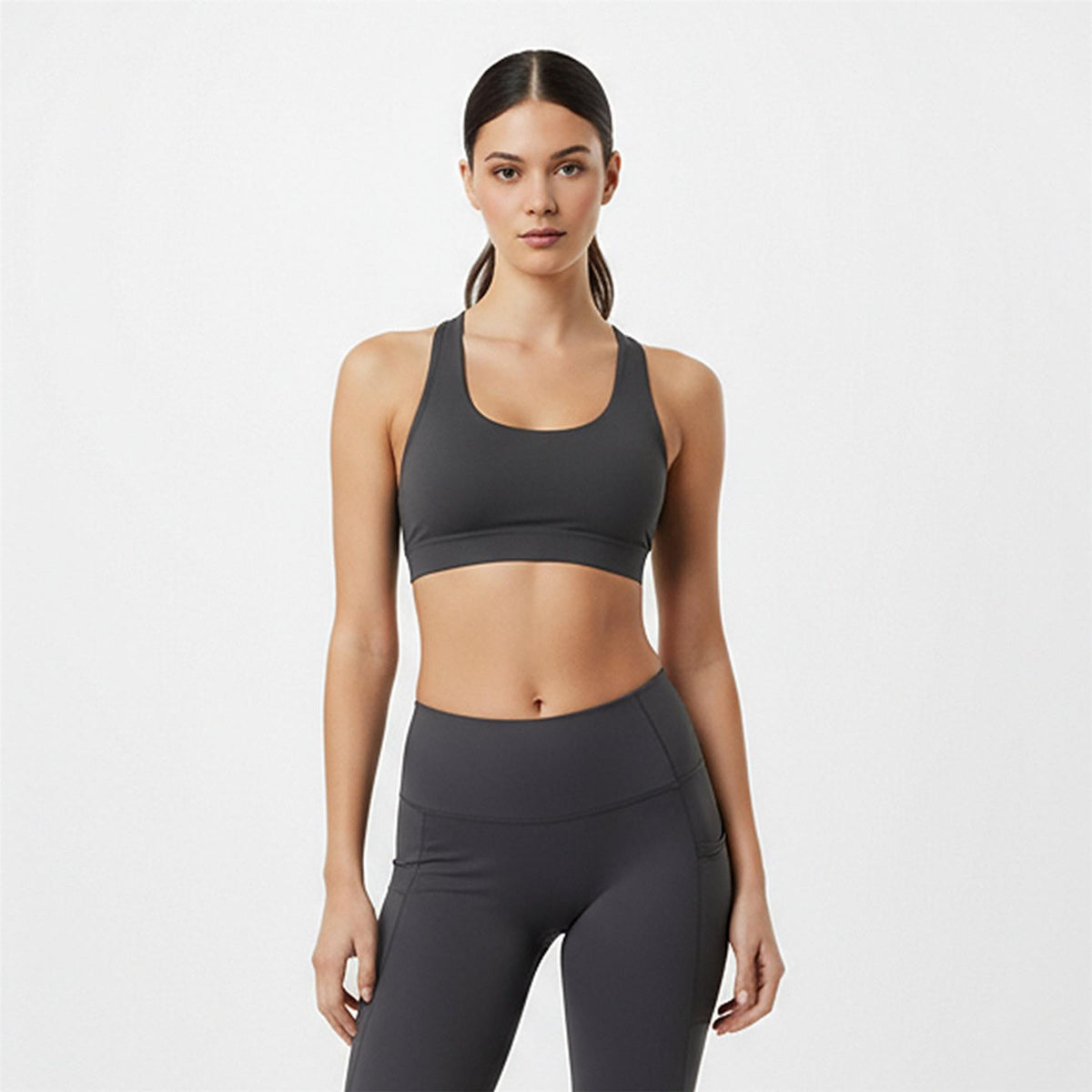 USA Pro Cropped Scoop Neck Compression Bra