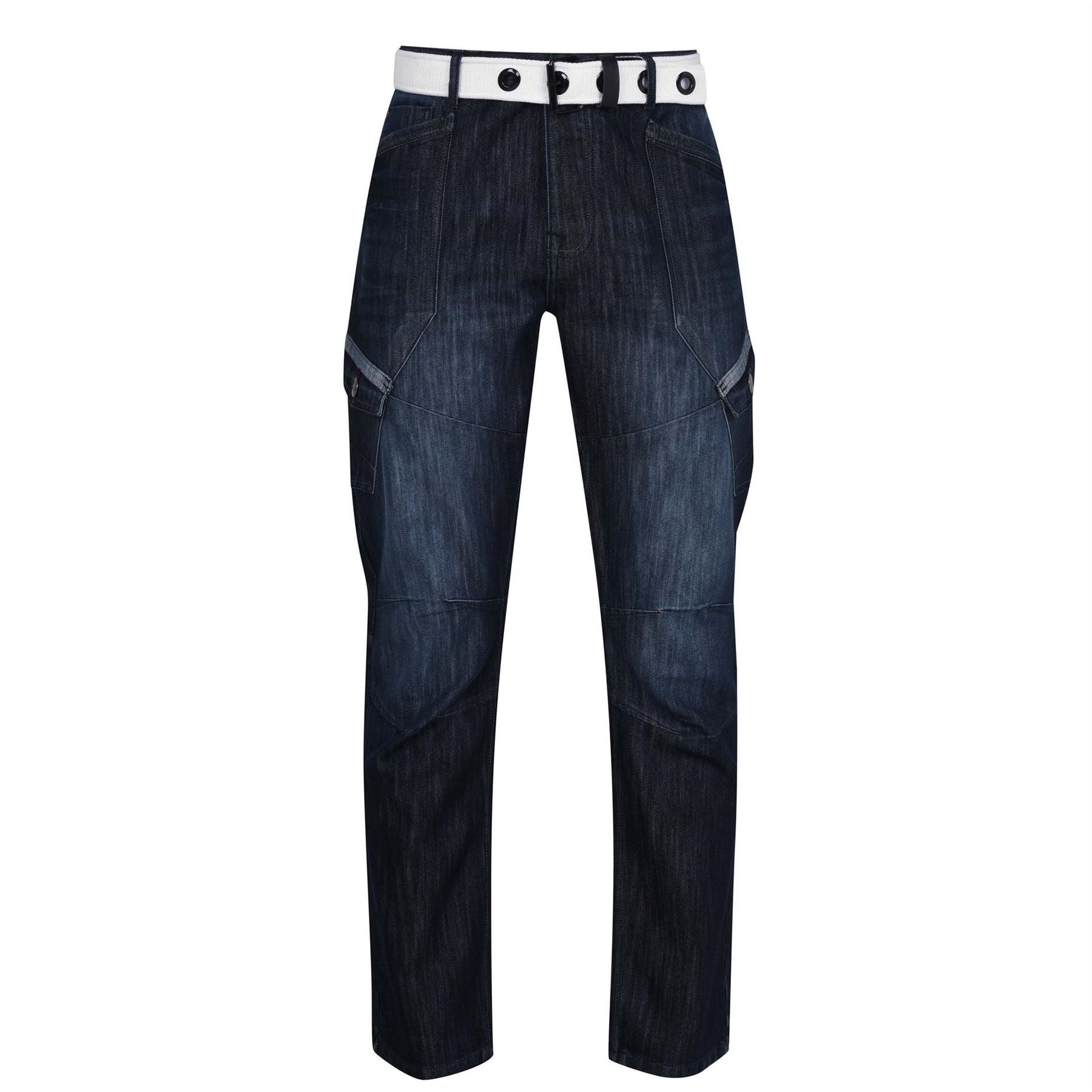 Airwalk Mens Belted Cargo Jeans