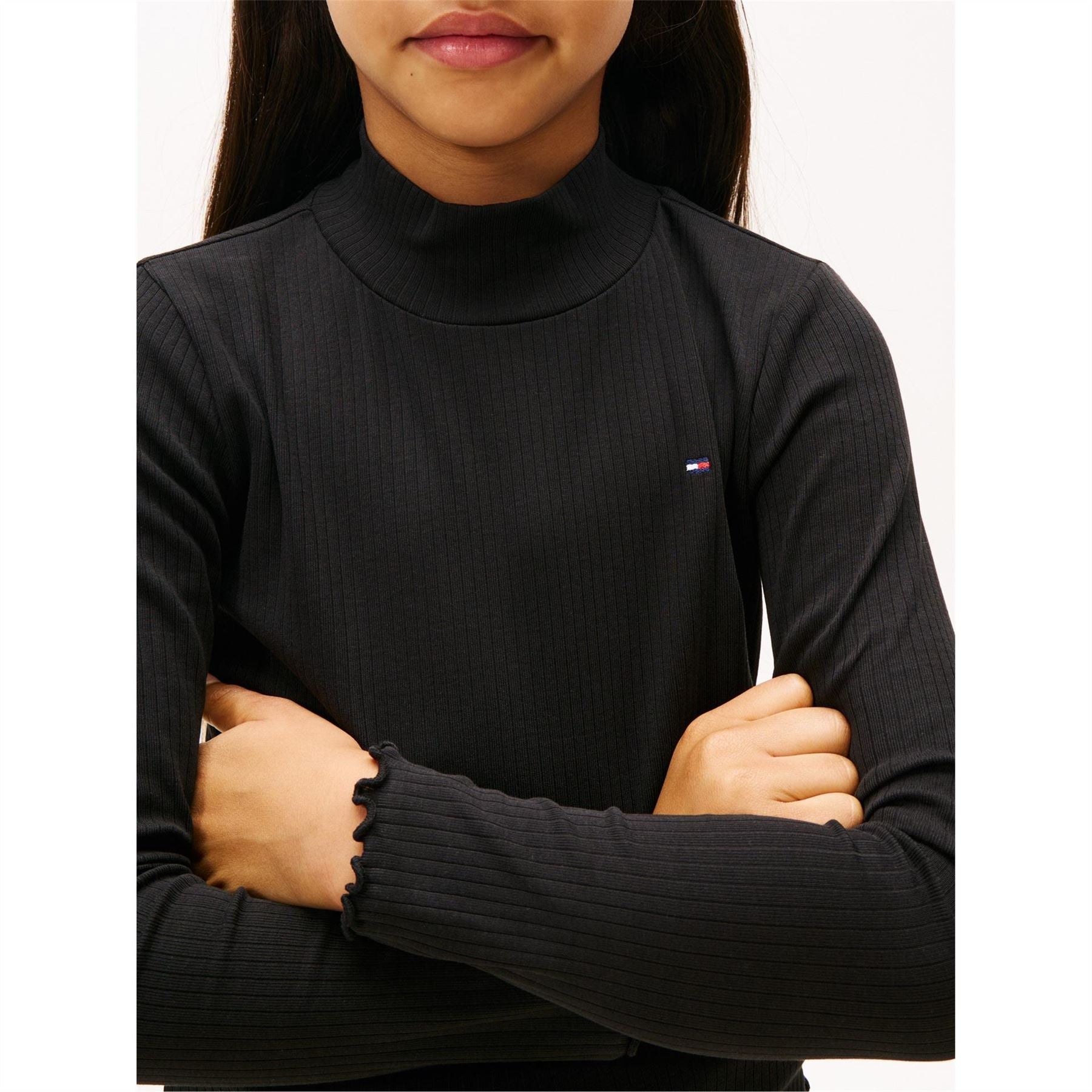 Tommy Hilfiger Mock Neck Long Sleeve Regular Fit T-Shirt