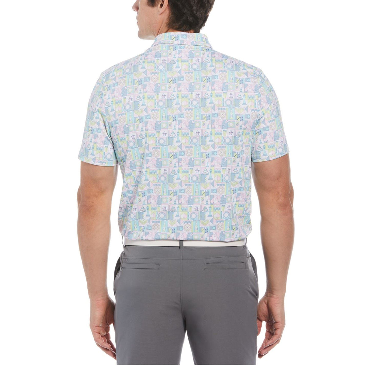 Original Penguin Golf PG Alovr Novelty Short Sleeve Performance Polo Shirt