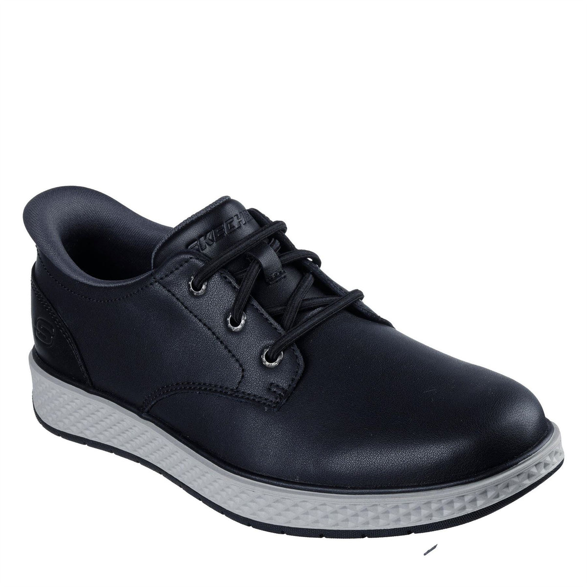 Skechers Burkett Leather Slip On Trainers