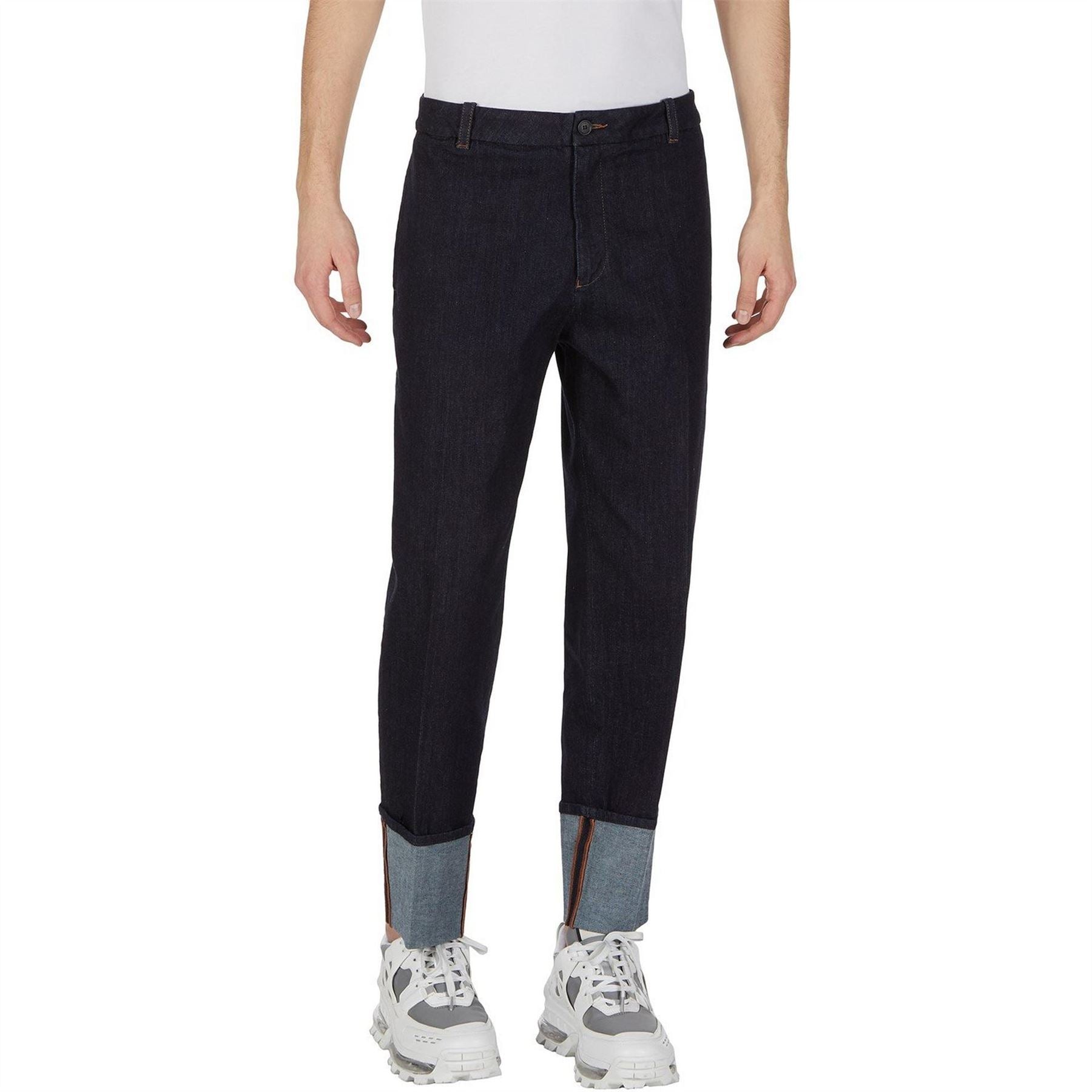 Emporio Armani Denim Turn Up Straight Leg Jeans