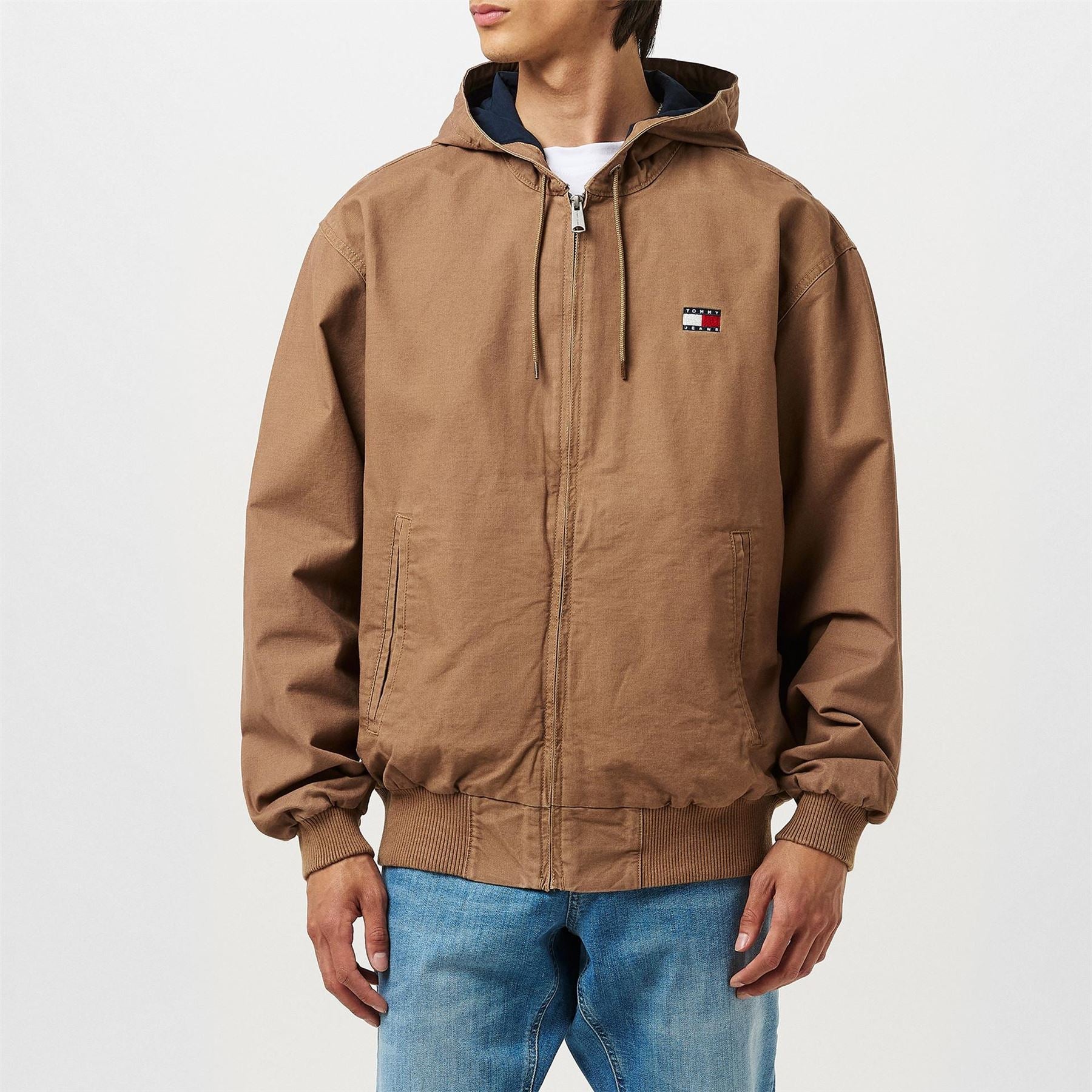 Tommy Jeans Hooded Ribbed Cuff Relaxed Fit Overshirt