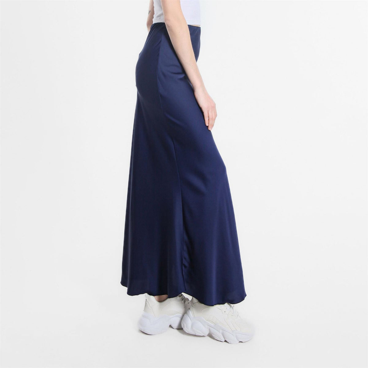 Be You Satin Midi Trumpet Skirt