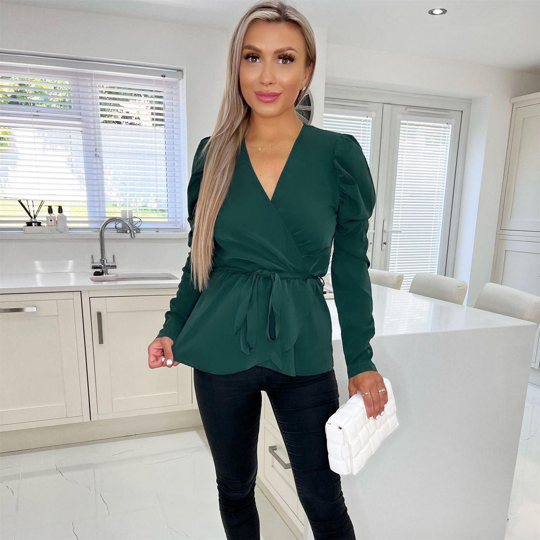 AX Paris Wrap Long Sleeve Top