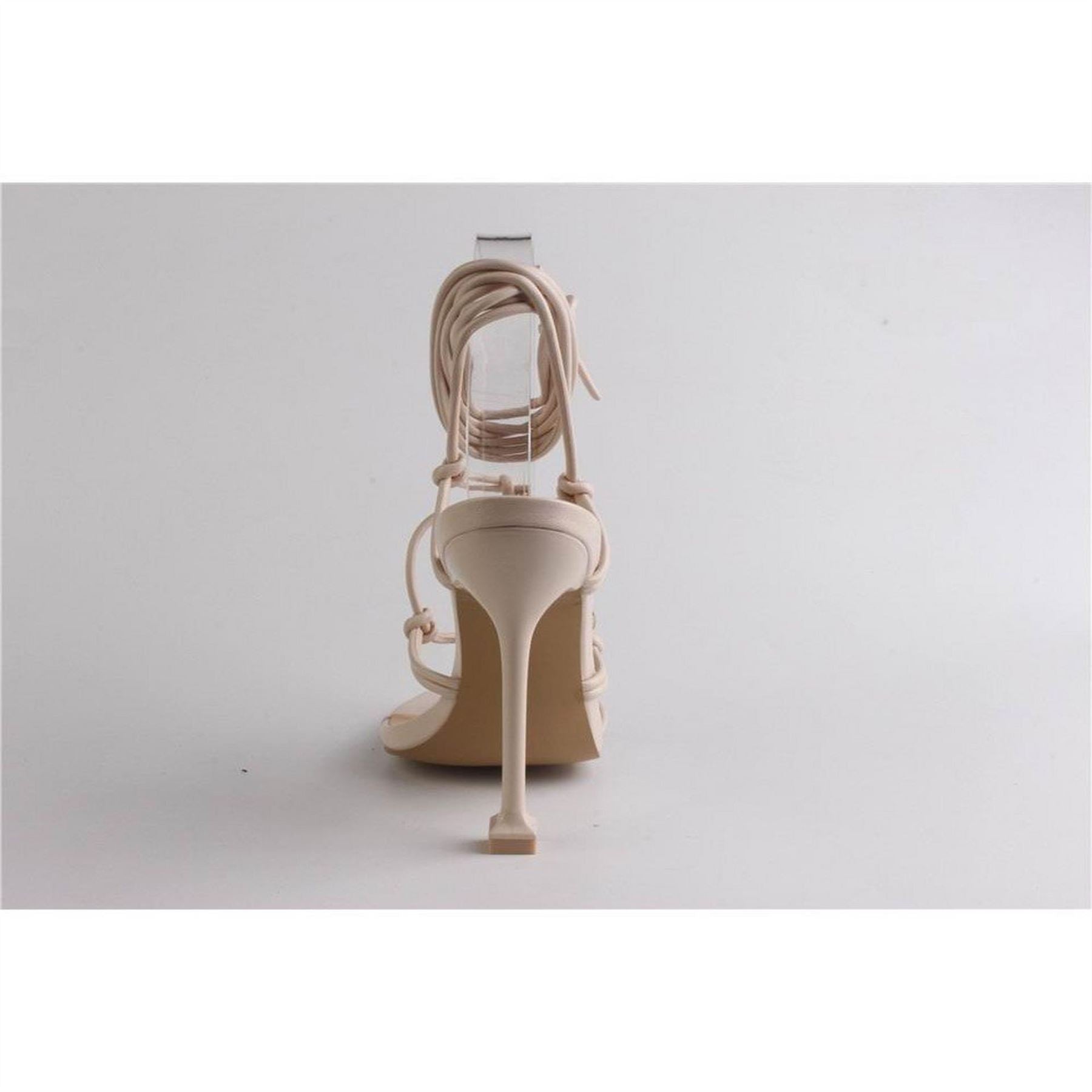 No Doubt Lace Up Flat Sandal With Bead Details