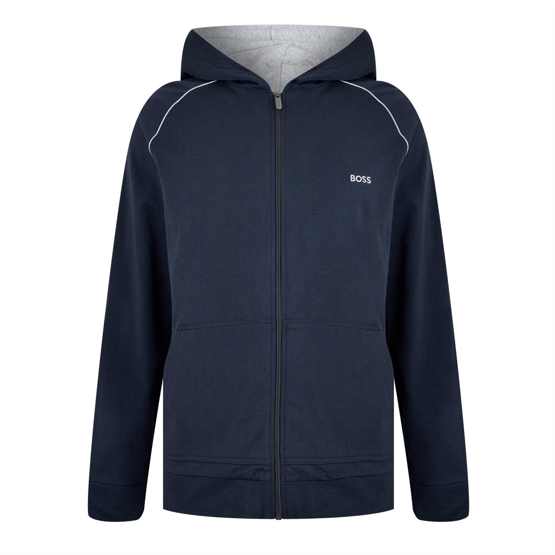 Boss BOSS Mix  And  Match Zipped Hoodie   Full Zip Closure