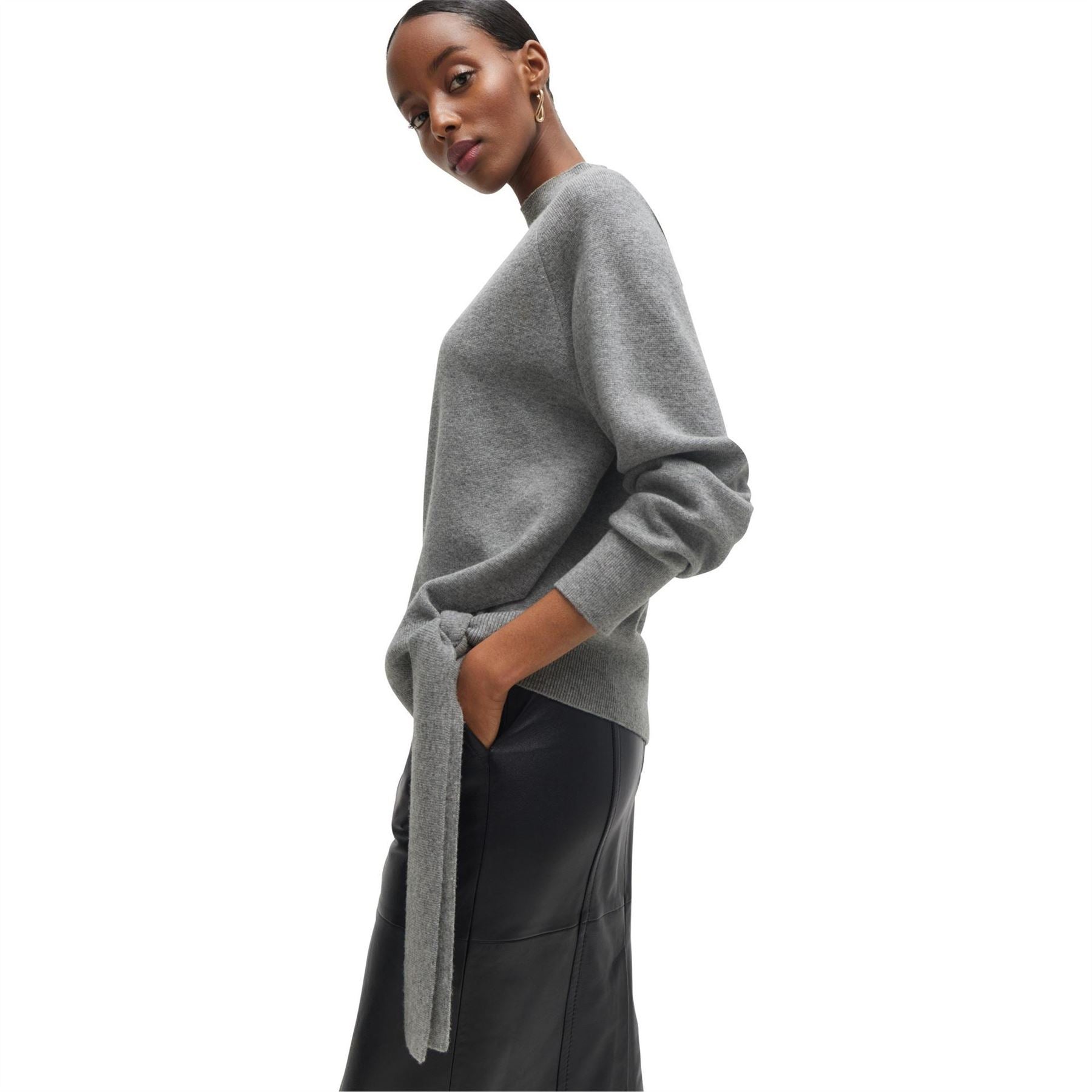 Boss Mock Neck Long Sleeve Regular Fit Sweater